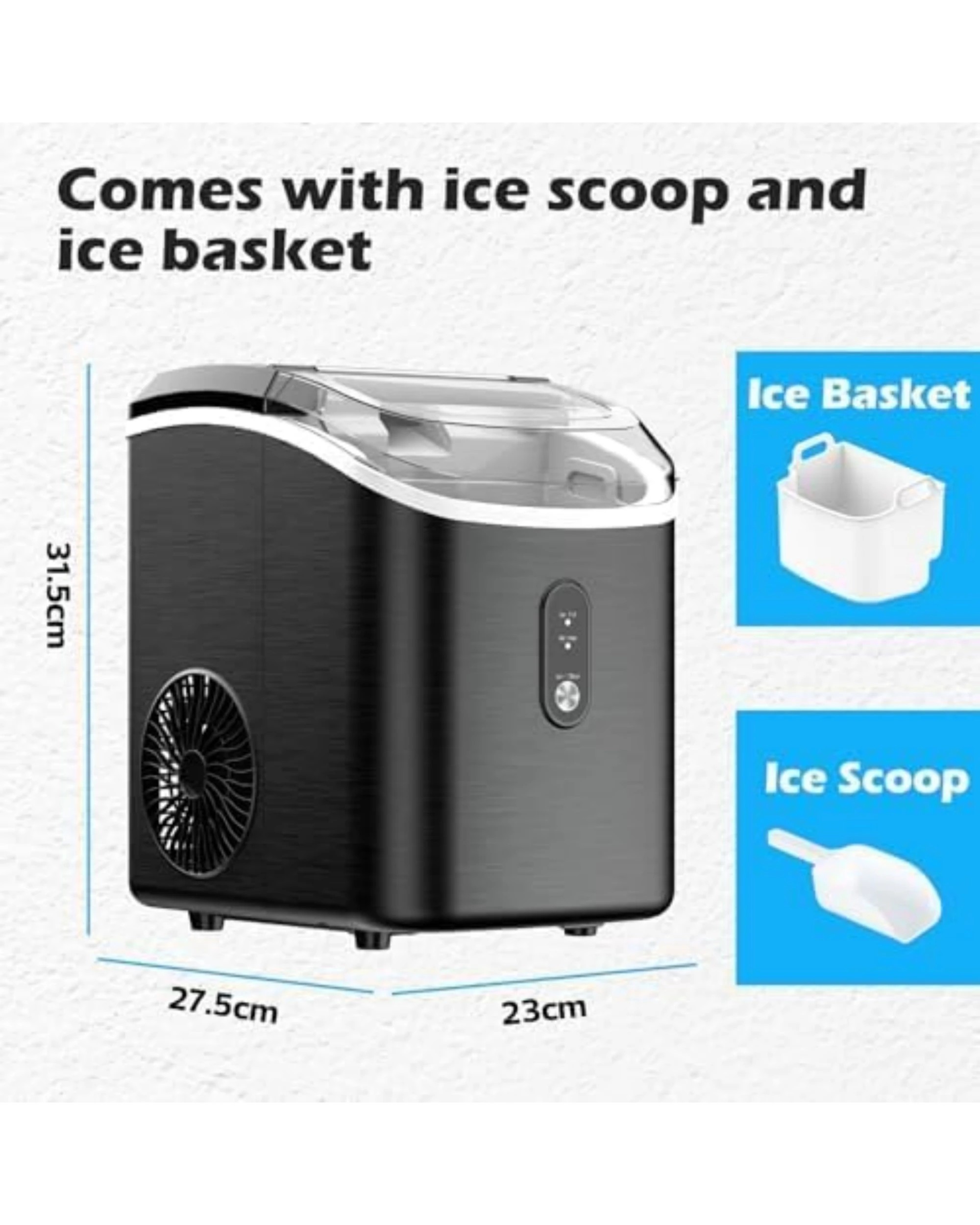 5 Advwin 15kg Nugget Ice Maker Chewable Pellet Ice (Black), 5 of 9