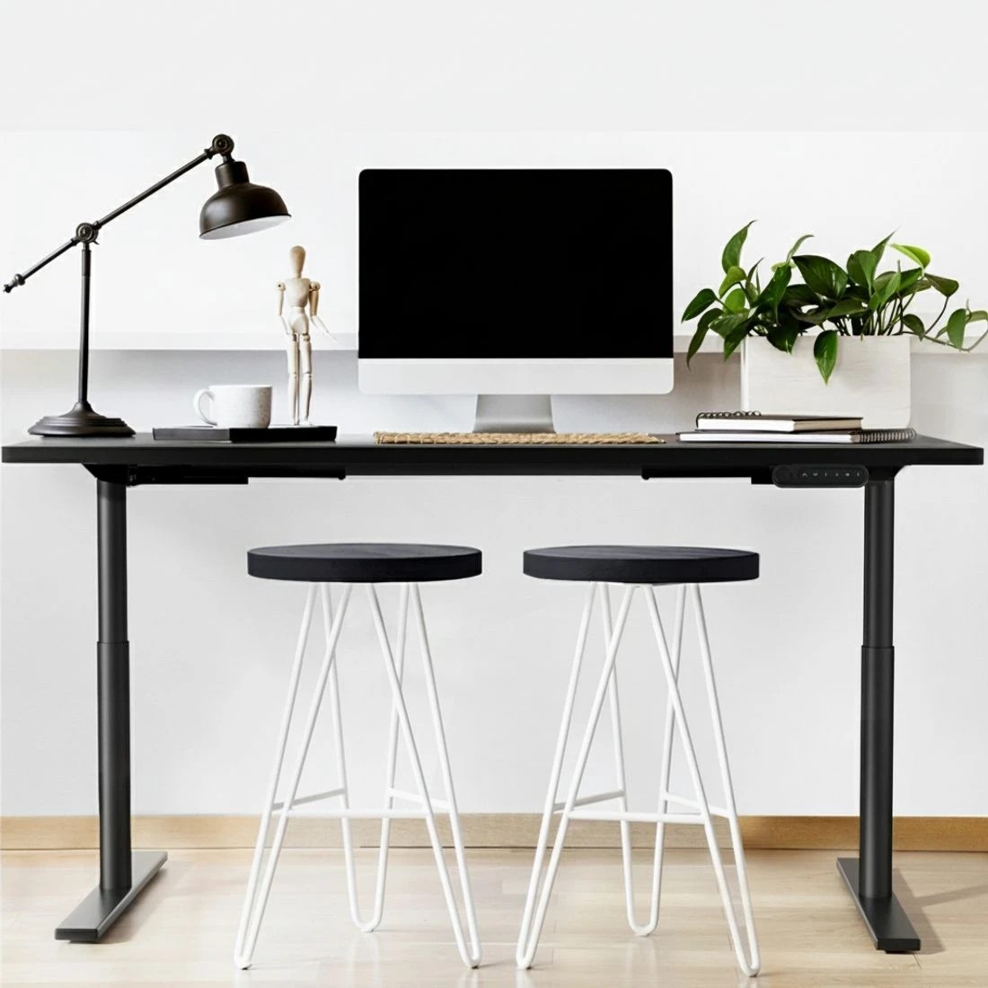 5 Artiss Standing Desk Motorised Electric Dual Motor 140CM - Black, 5 of 5