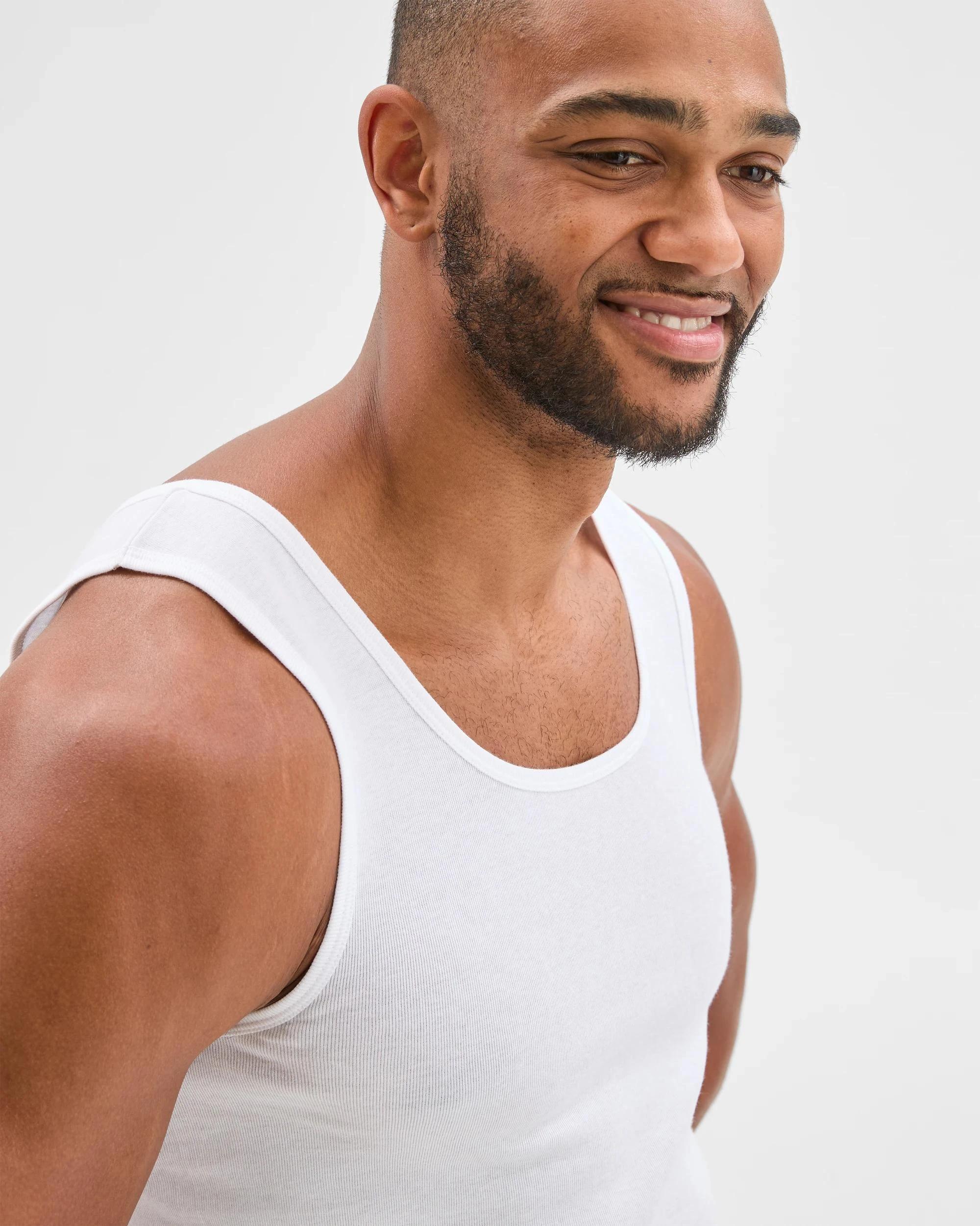 4 Maxx 6 Pack Singlets WHITE, 4 of 5