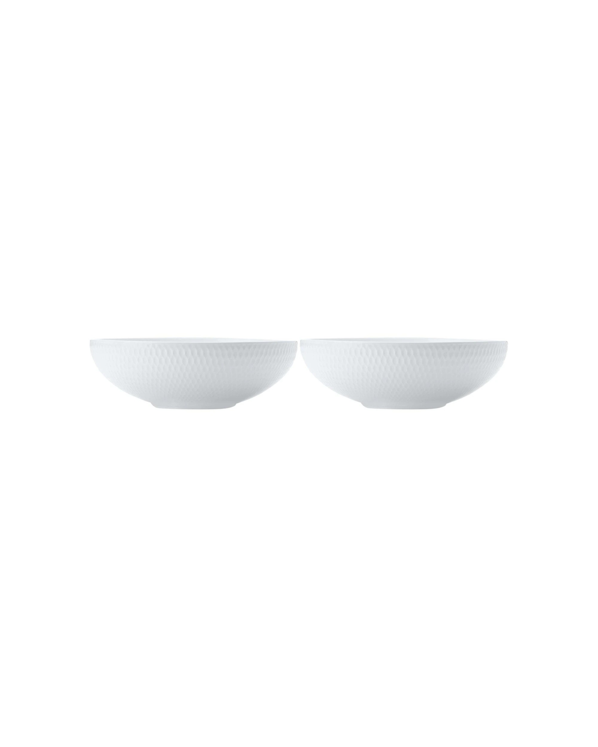 1 Maxwell & Williams 2PK White Basics Diamonds 22cm Coupe Bowl Porcelain - White, 1 of 1