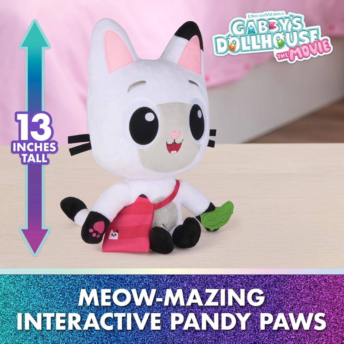 2 Gabby's Dollhouse: The Movie, Meow-mazing Interactive Pandy Paws Plush Toy
 - Multi, 2 of 8