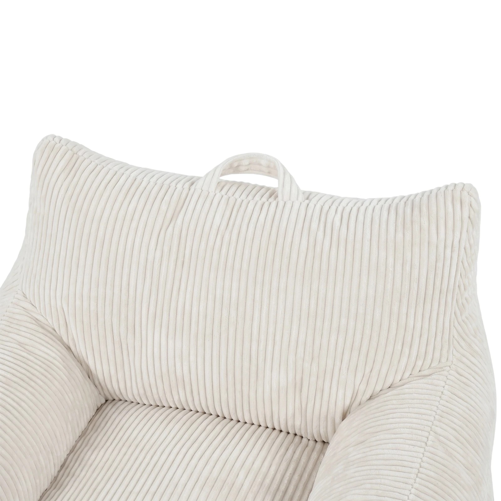 5 Advwin Bean Bag Chair Sofa w/ Armrest Handle Adults Teens Corduroy Lazy Floor Sofa - Beige, 5 of 7