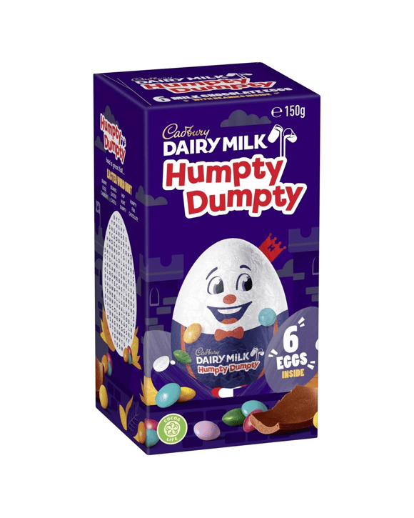 Cadbury Dairy Milk 6 Pack Humpty Dumpty Easter Eggs 150g