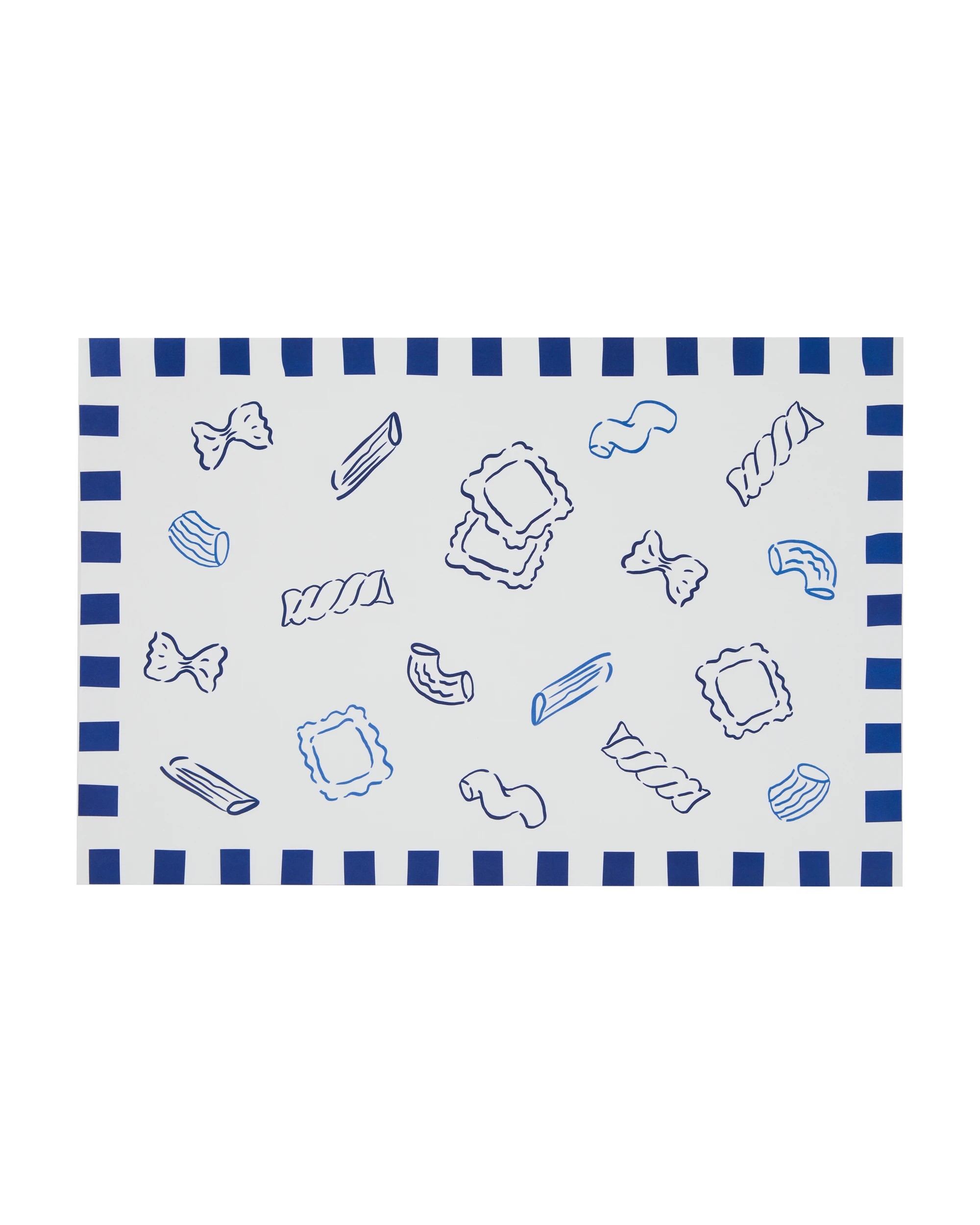 1 24 Piece Blue and White Printed Paper Placemats, 1 of 3