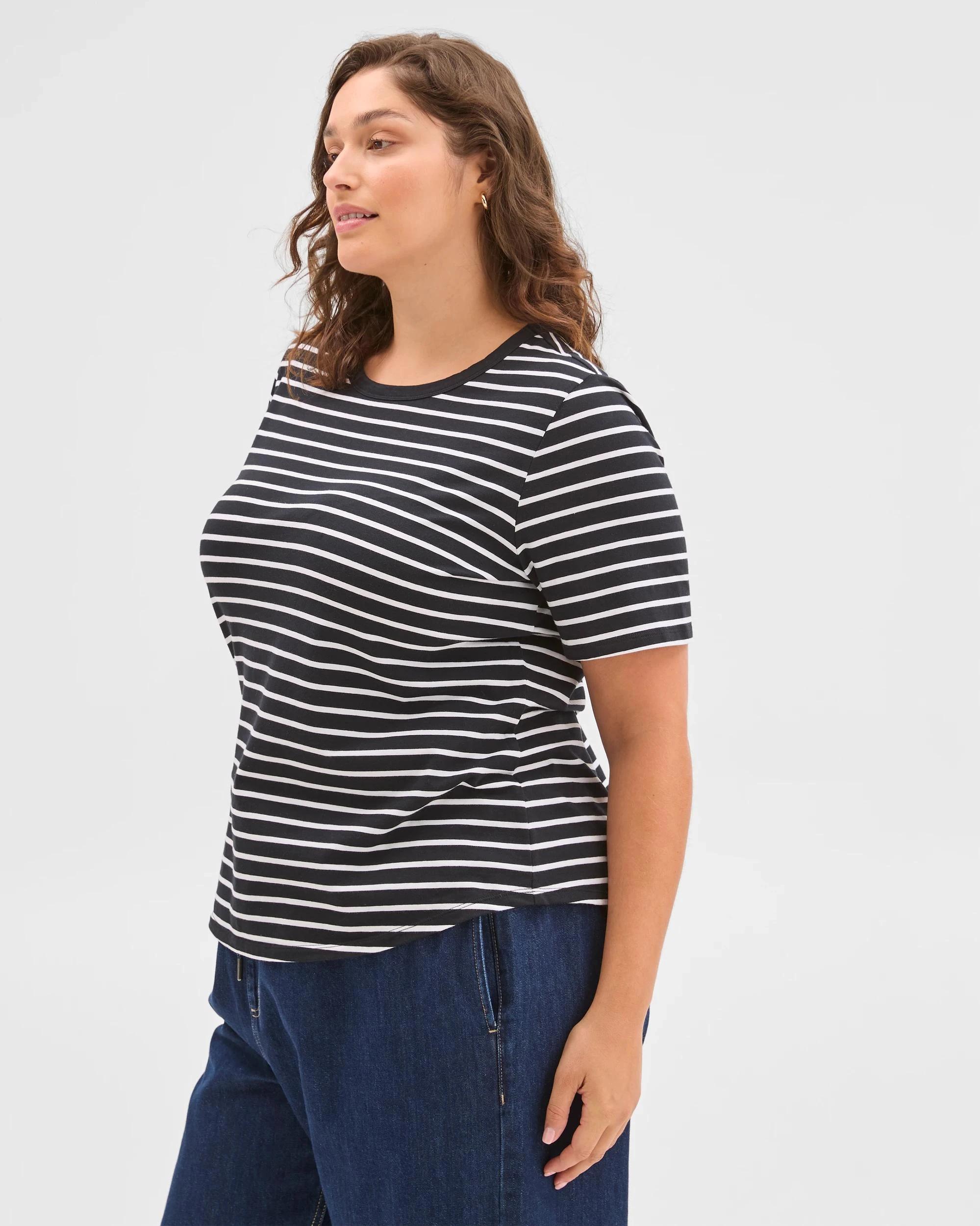 5 Target Curve Plus Size Australian Cotton T-Shirt STRIPE, 5 of 6