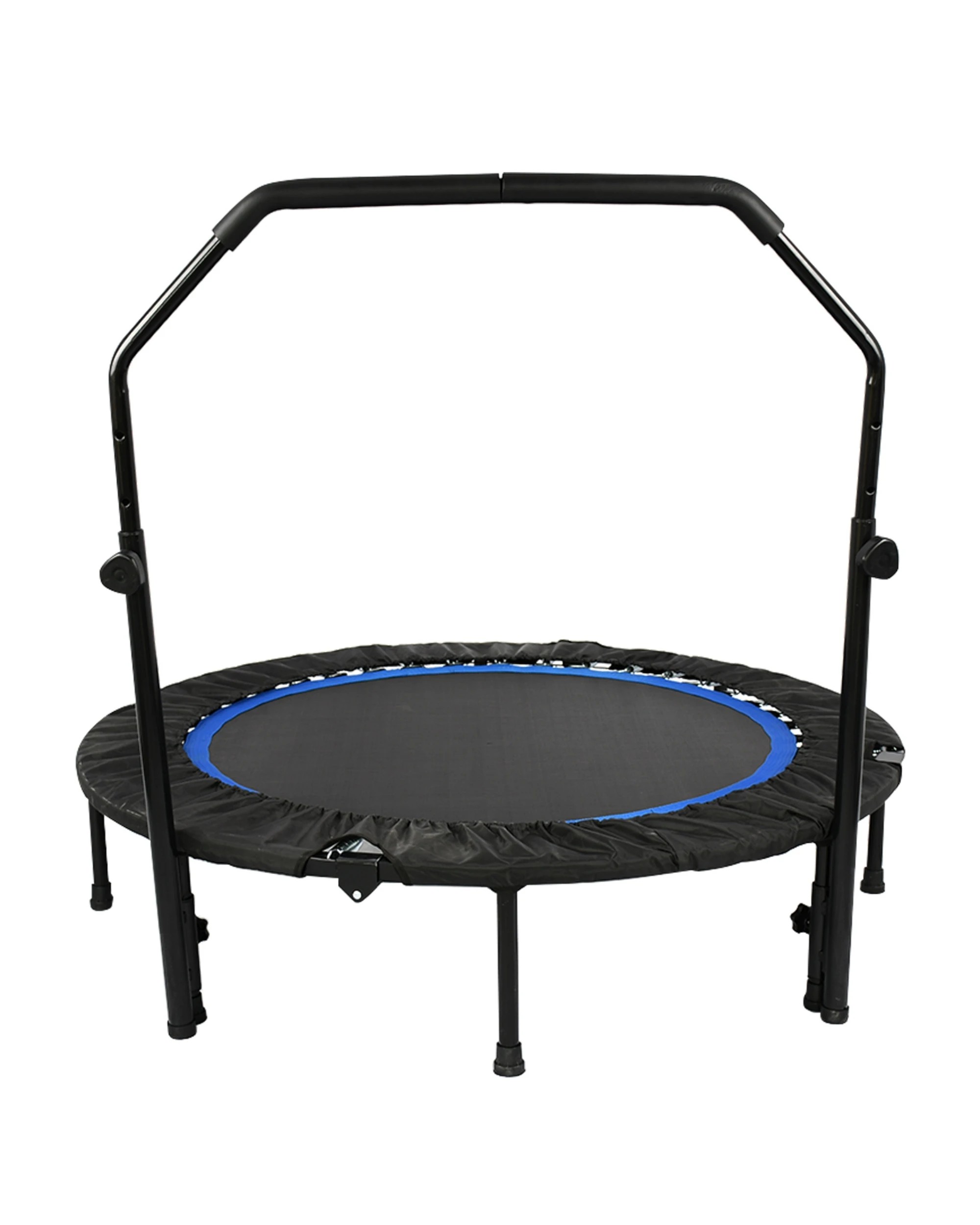 2 Advwin 48" Mini Trampoline Rebounder Max Load 200KG with Adjustable Foam Handle Suitable for Adult and Kids Blue, 2 of 7