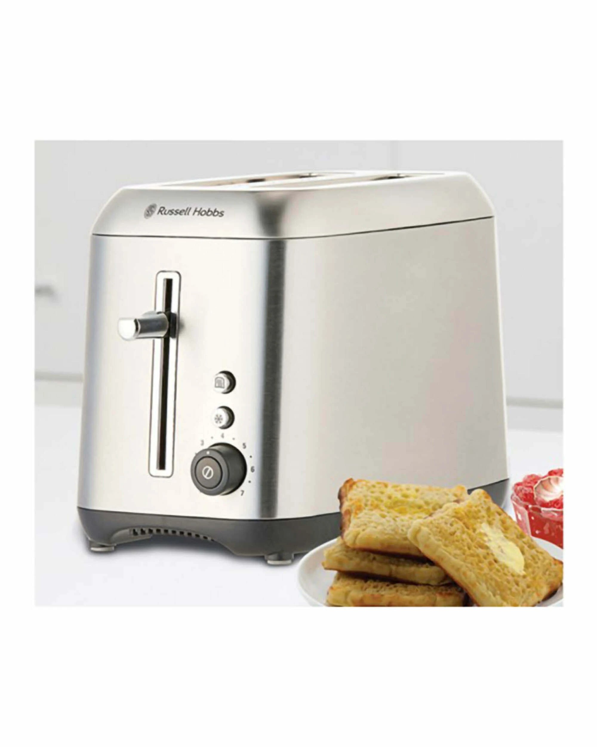 3 Russell Hobbs Carlton 2 Slice Toaster - Brushed - SILVER, 3 of 3