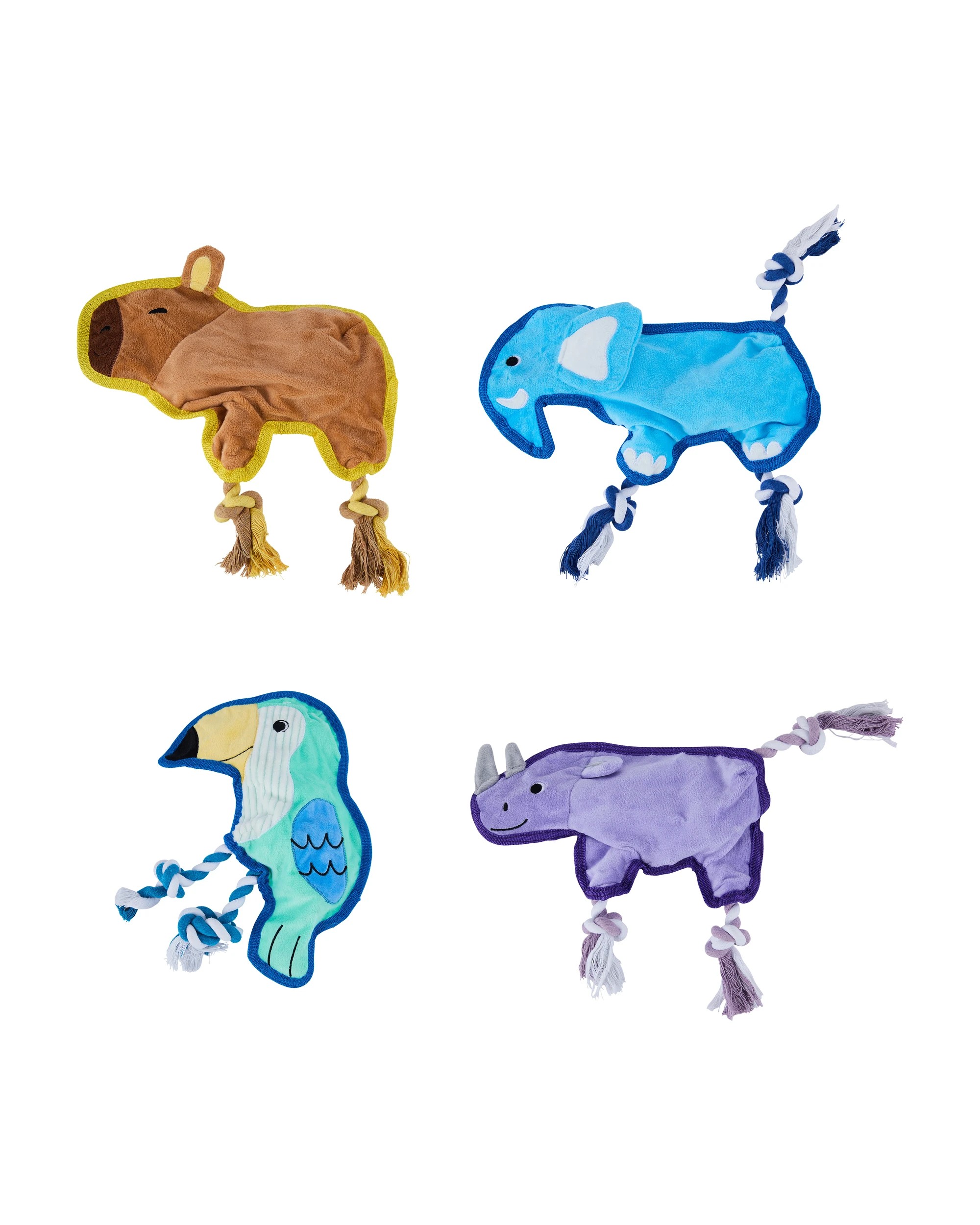 2 Flat Rope Plush Pet Toy - Assorted, 2 of 4