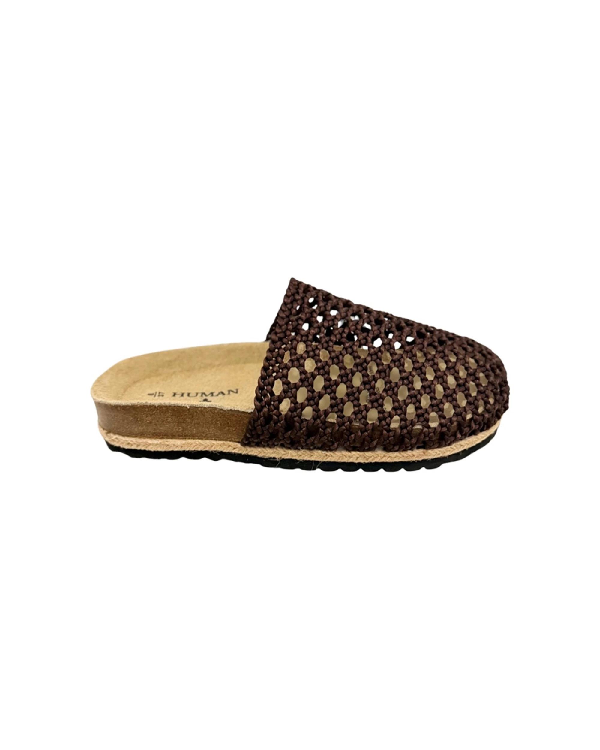 1 Human Shoes Alexi Women Slip On Slide Raffia Moulded Footbed Natural CHOC, 1 of 4