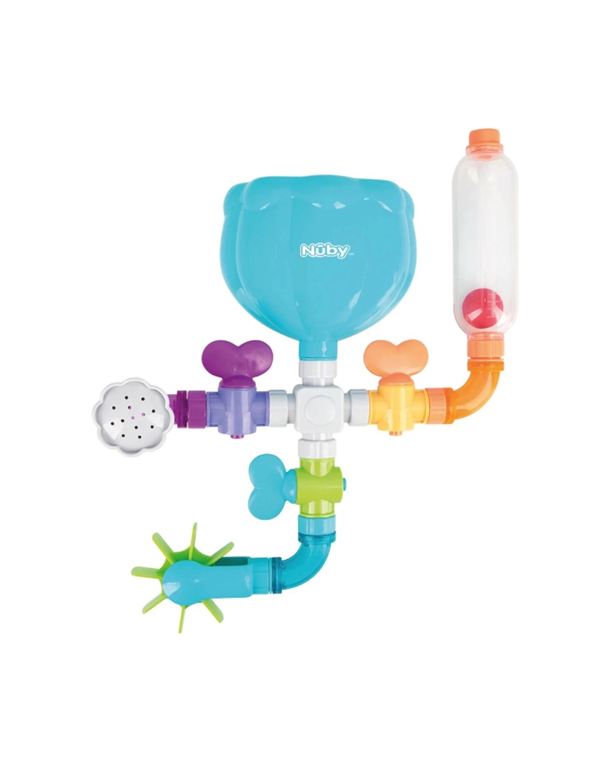 2 Nuby 2pc Wacky Water Works Bath Toy With Pipes Valves Suction Cups - Multi, 2 of 3