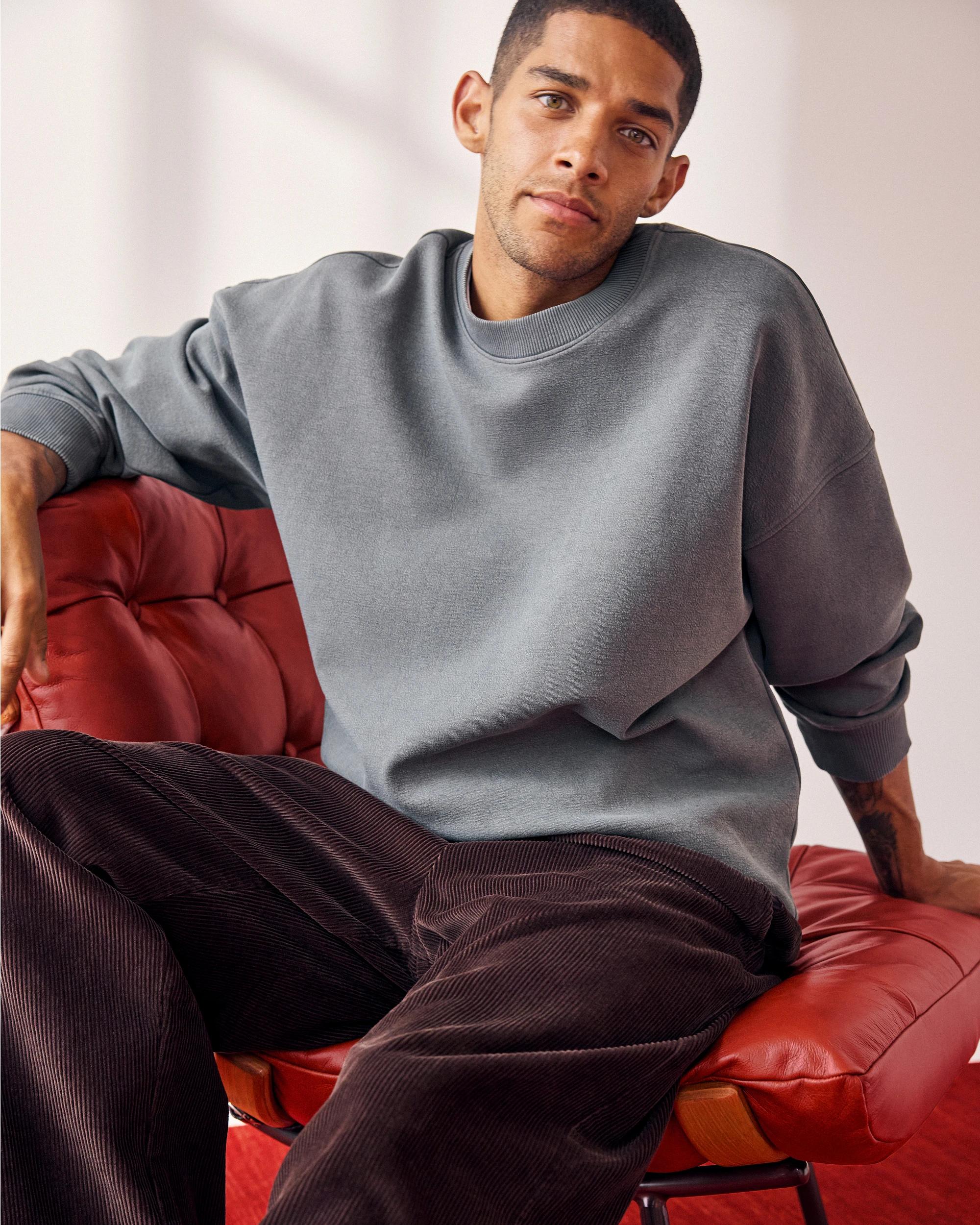 7 Commons Australian Cotton Blend Oversized Heavyweight Jumper WORN BLACK, 7 of 7