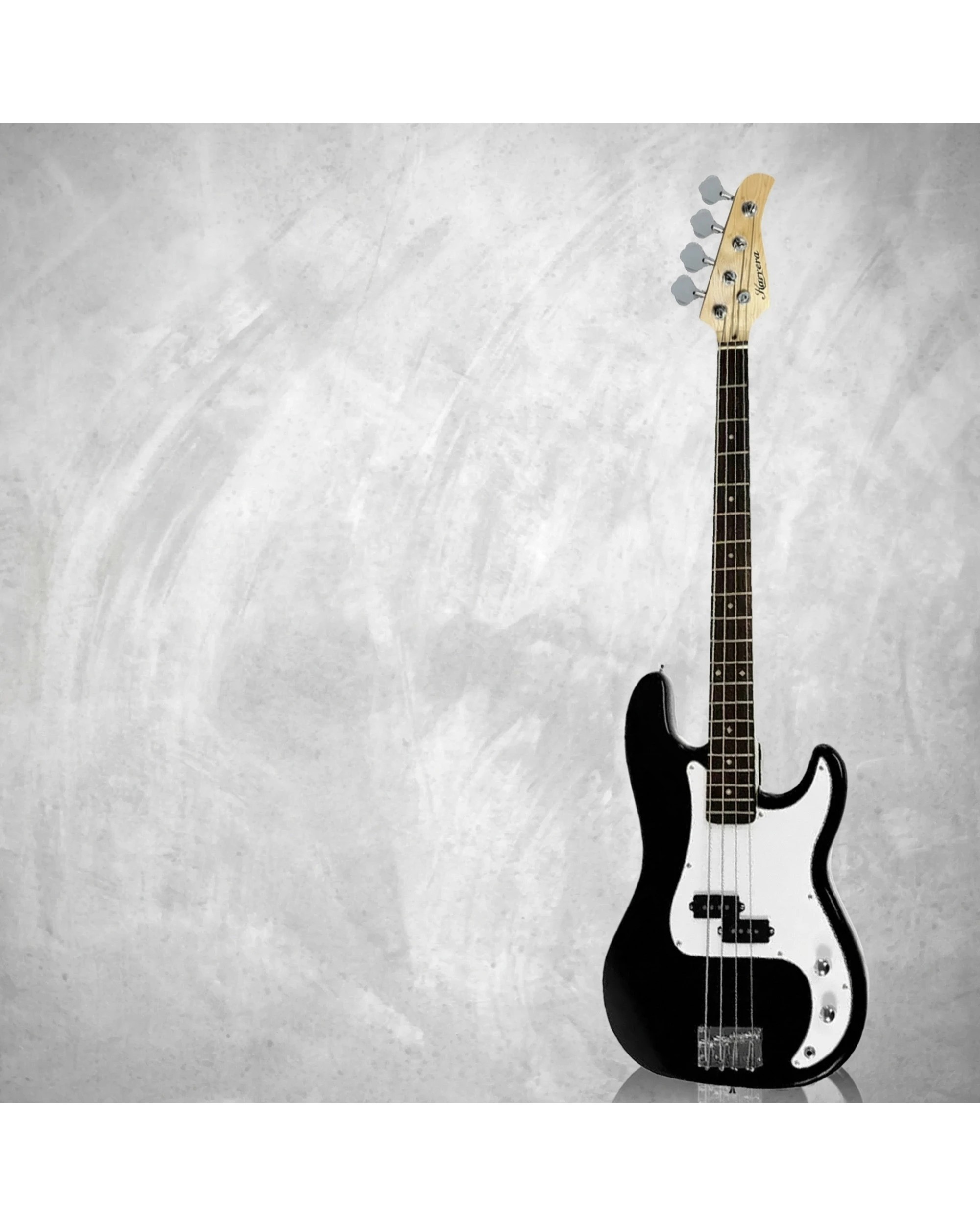 6 Karrera Electric Guitar Bass Music 4 String Instrument Full Size - Black, 6 of 6