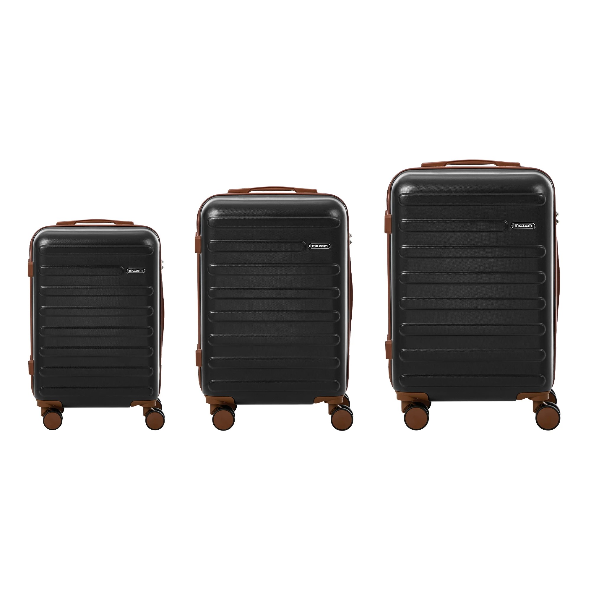 7 Mazam 3PCS Luggage Suitcase Trolley Set TSA Lock Hard Shell Case - Black, 7 of 10