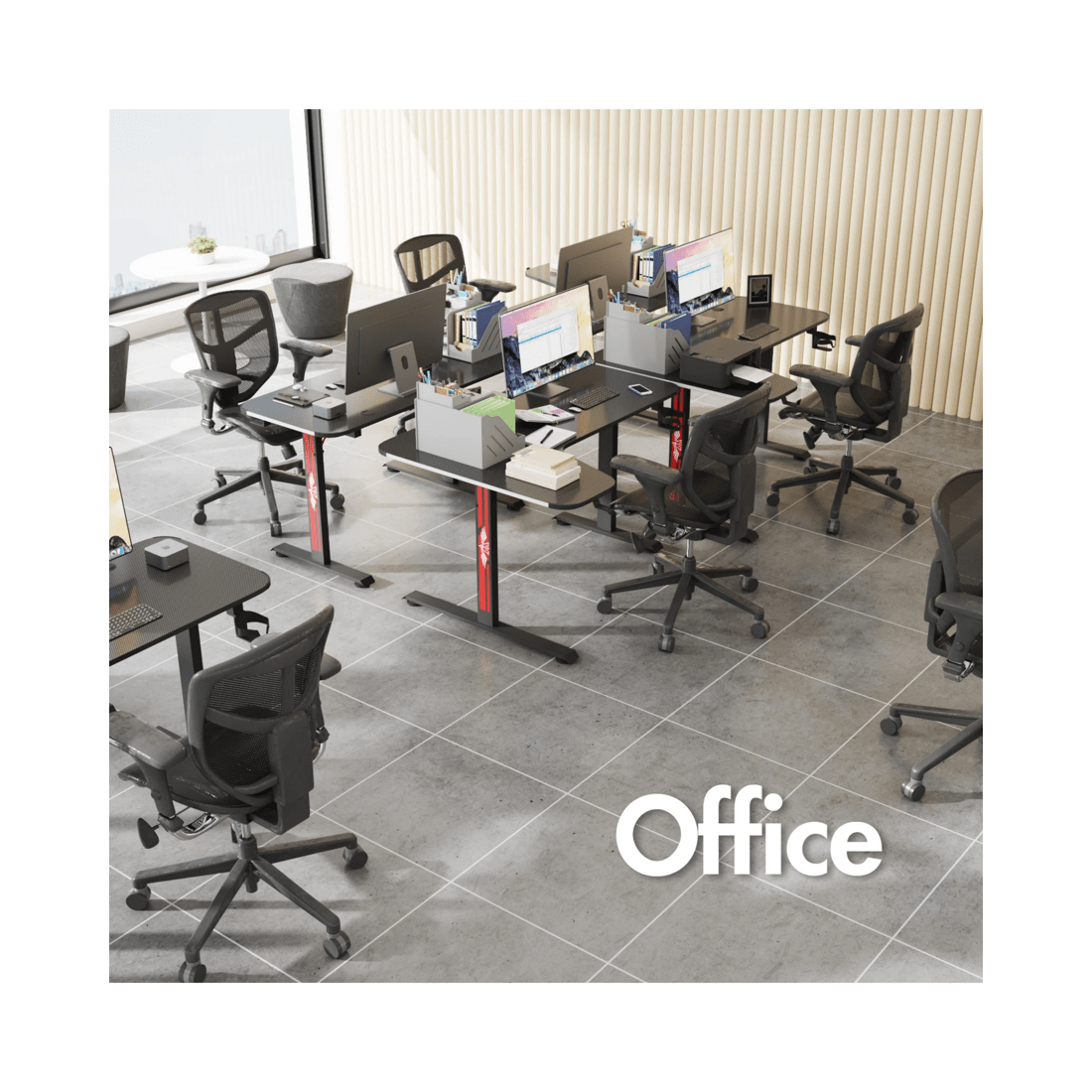 7 Advwin 160cm L Shaped Gaming Desk Rgb Led Light Computer Desk Black, 7 of 9