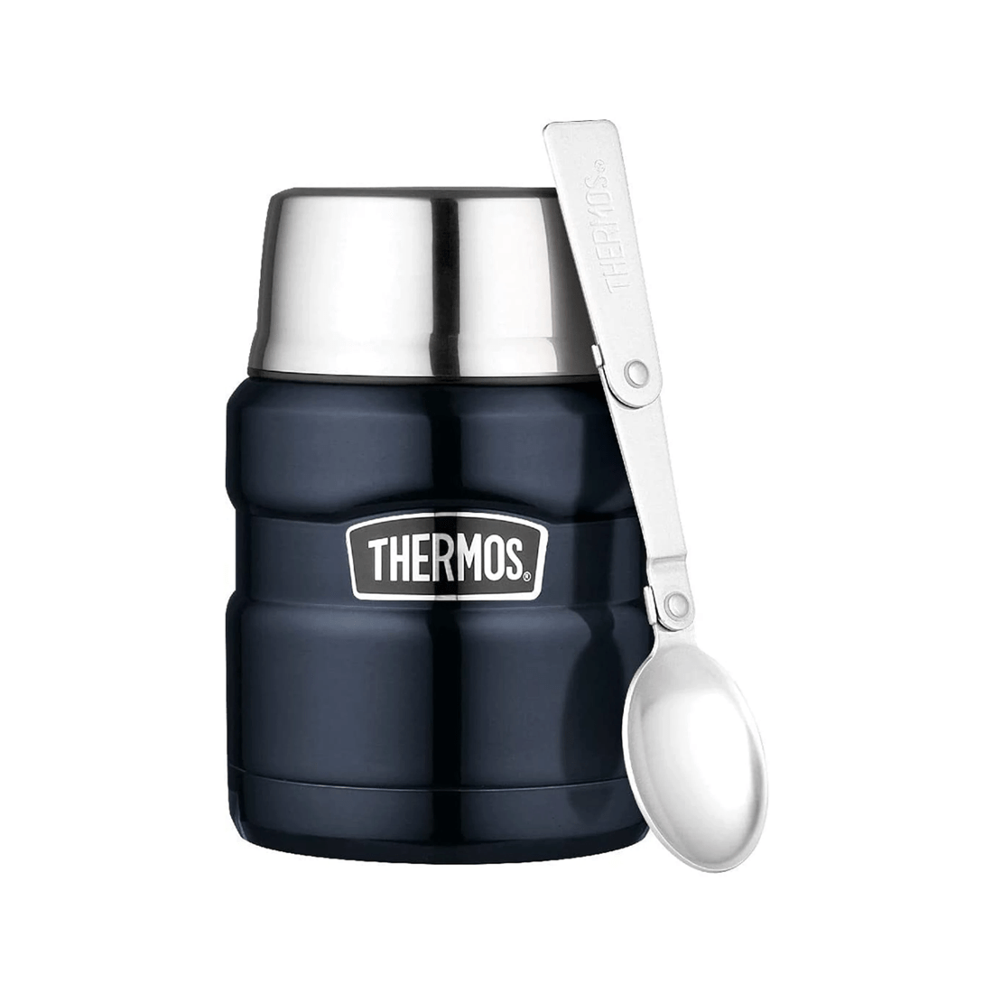 1 Thermos 470ml Stainless King Vacuum Insulated Food Jar W/ Spoon Midnight Blue
 - Blue, 1 of 4