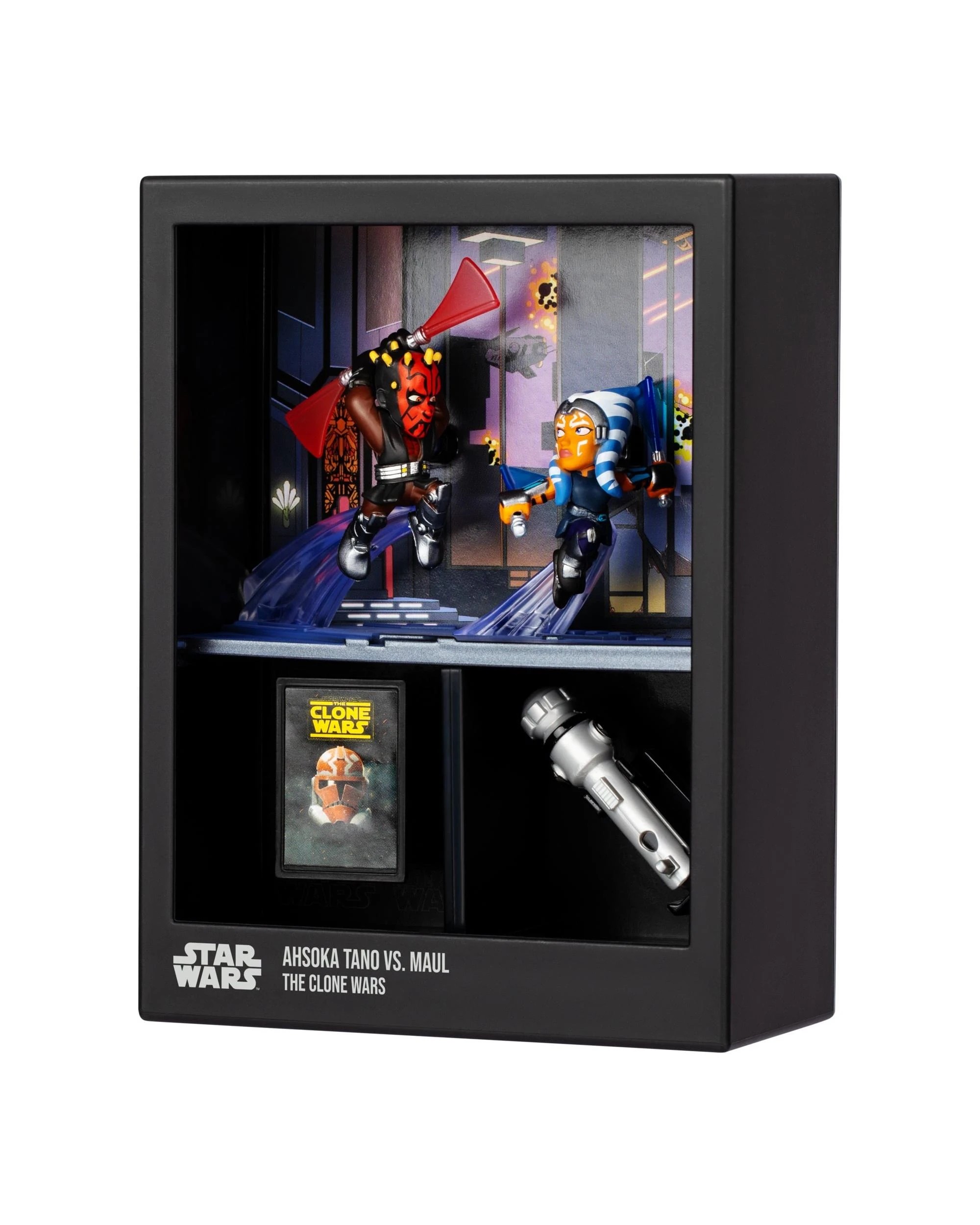 4 Fandrop Star Wars SW02 Ahsoka Tano vs Darth Maul 2 Figure Diorama, 4 of 7