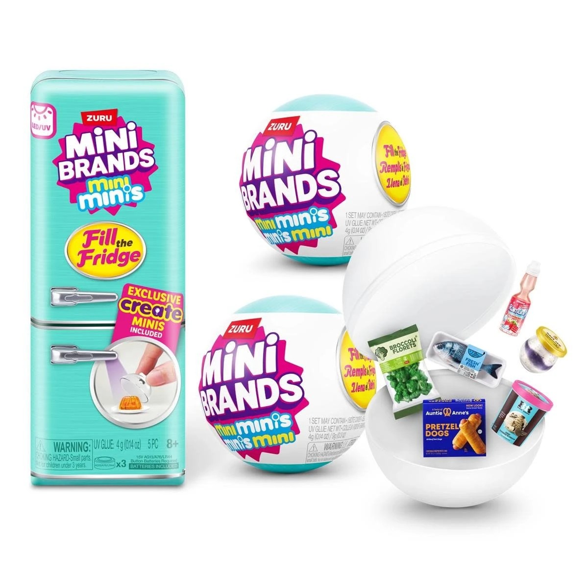 2 5 Piece Zuru Mini Brands Mini Minis Fill the Fridge Playset - Assorted, 2 of 8