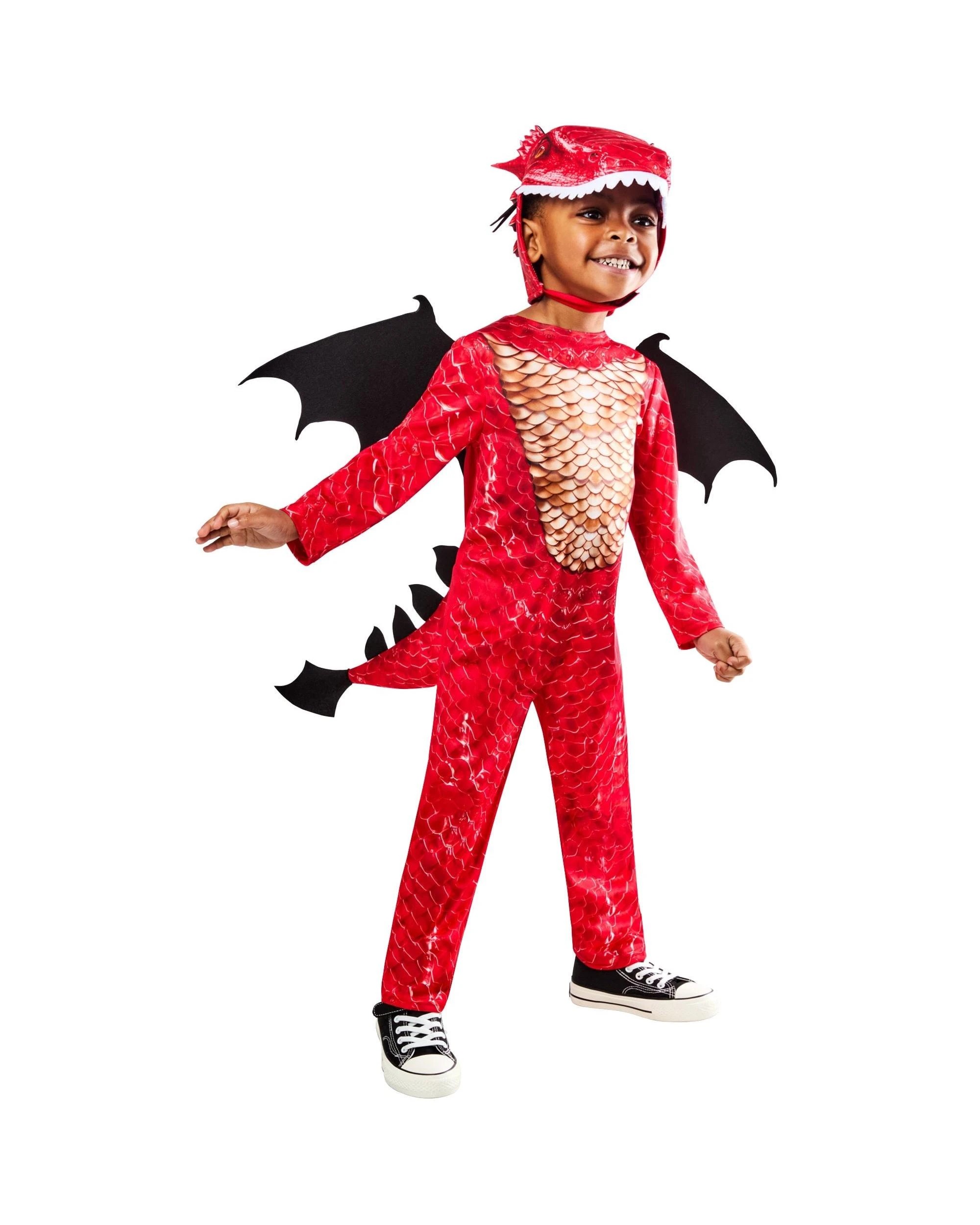 1 Red Dragon Child Costume Size 6-8 Years, 1 of 5