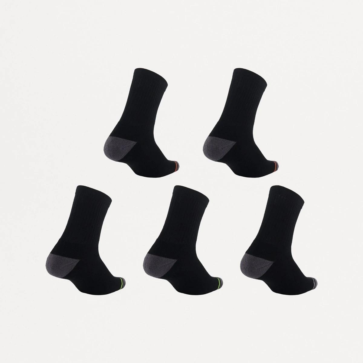 2 5 Pack Rib Workwear Crew Socks MULTI STRIPE, 2 of 3