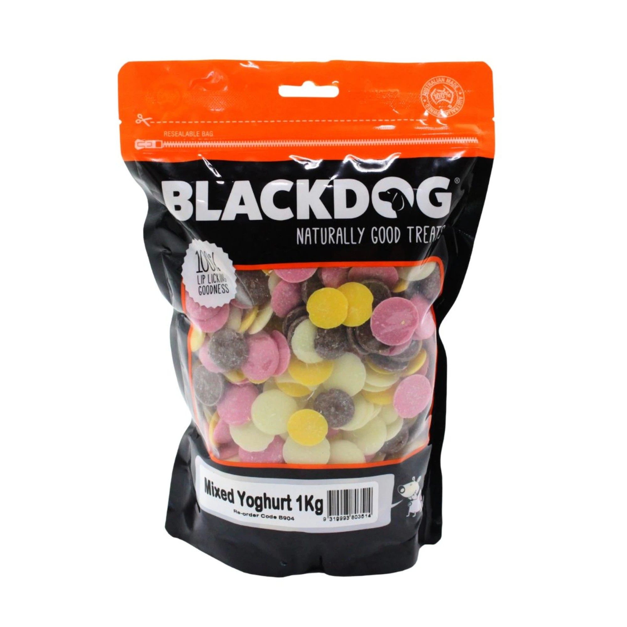 2 Black Dog 1kg Mixed Yoghurt Drops Dog Treats, 2 of 2