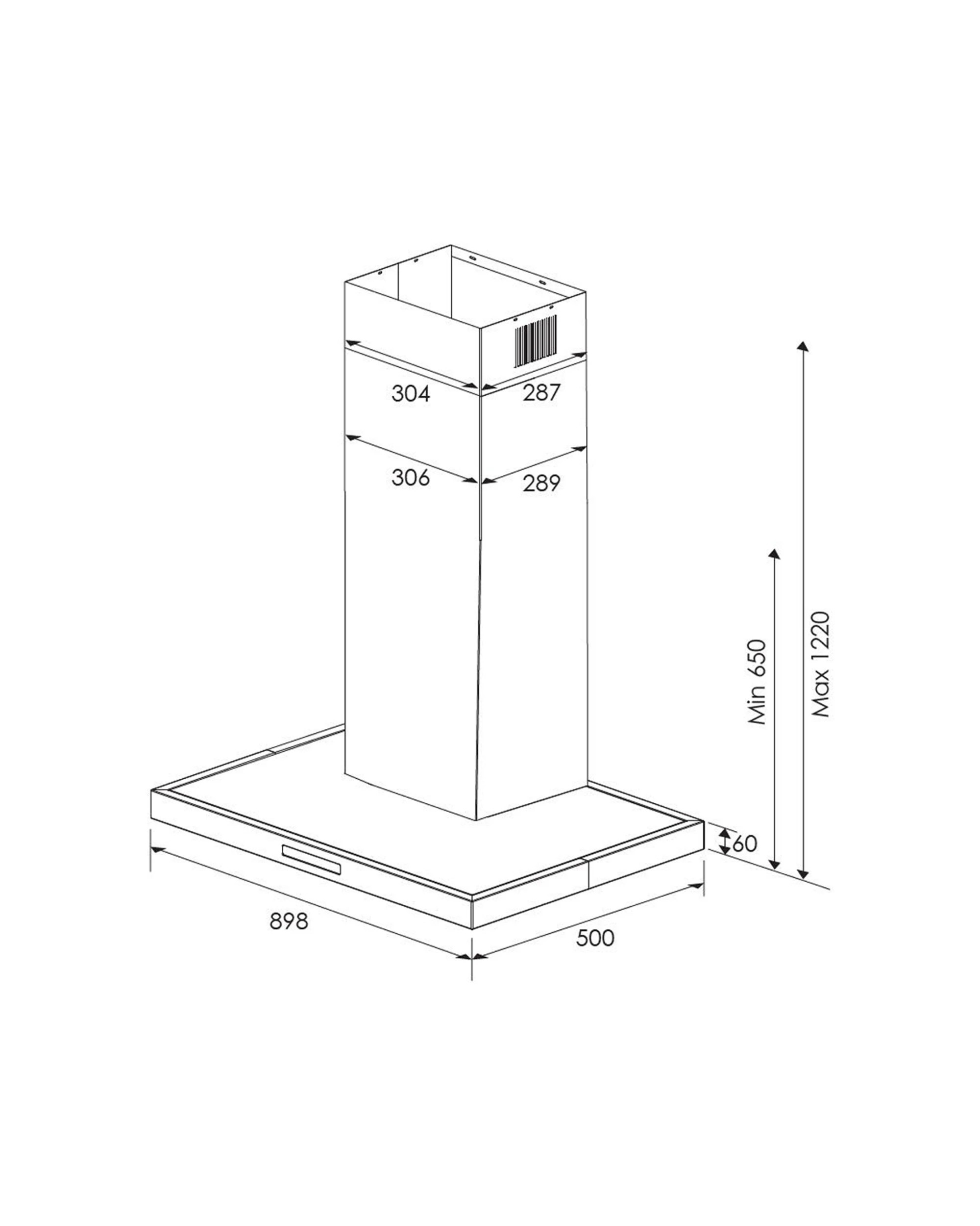 2 Kleenmaid Wall Mounted Canopy Rangehood Stainless Steel 90cm with Sensor Touch - Silver, 2 of 2