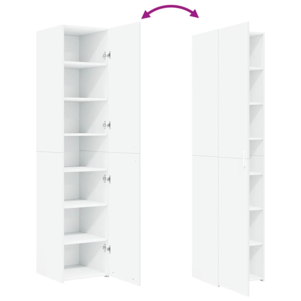 8 vidaXL Engineered Wood Highboard Ample Storage - White, 8 of 10