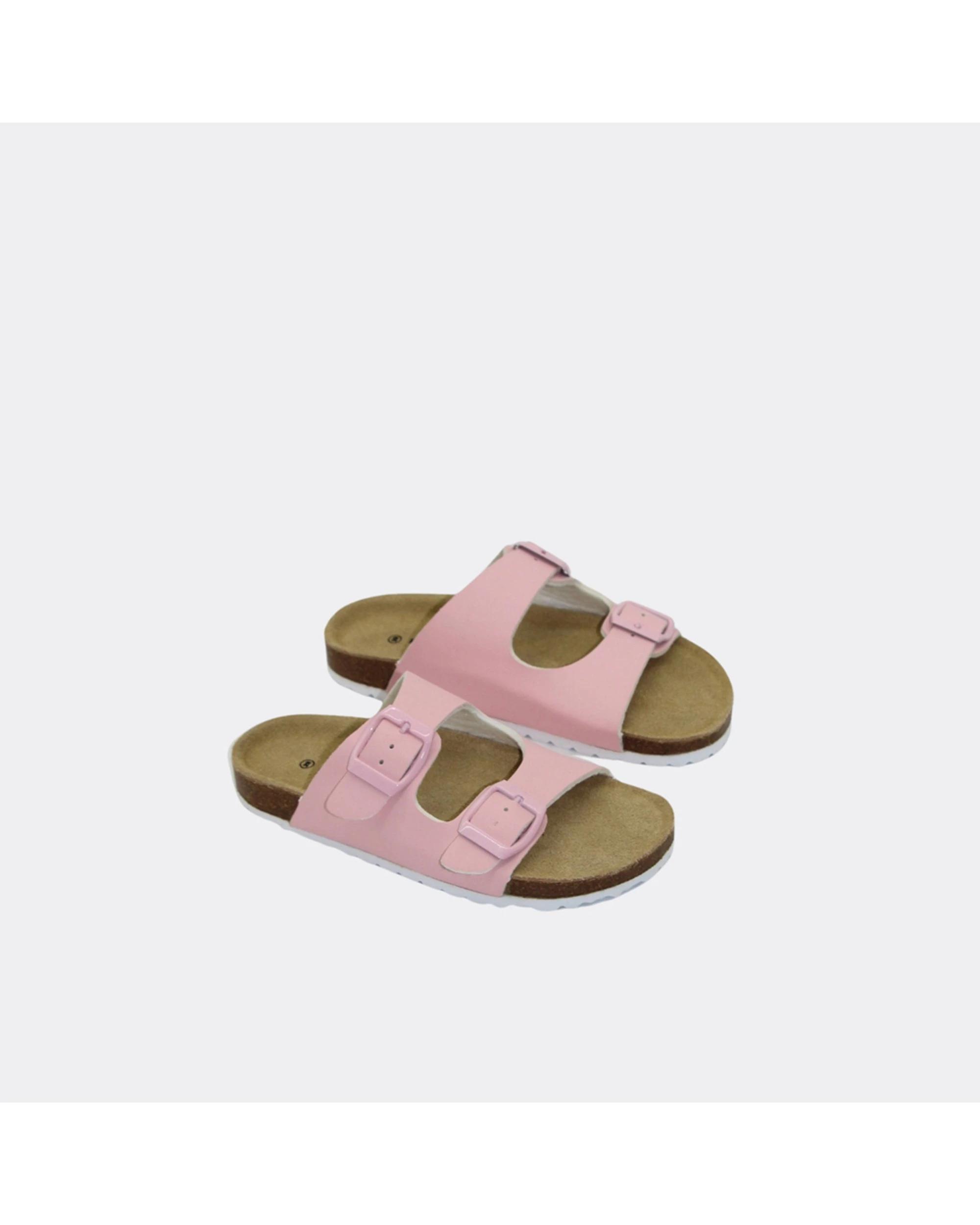 3 Human Shoes Molly Girls Buckled Sandal Slip On Moulded Sole Pink PINK, 3 of 4