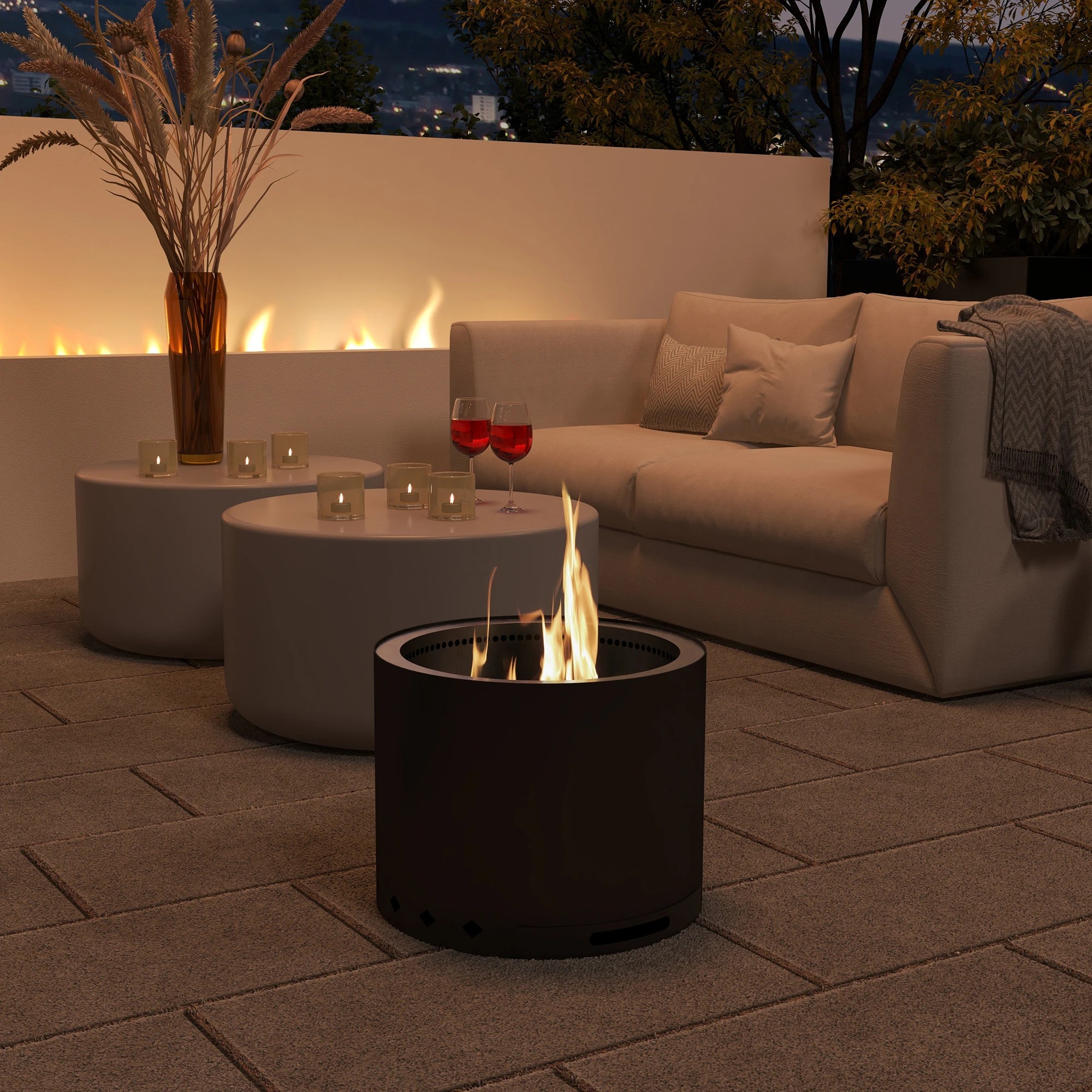 6 Havana Outdoors Noke Smokeless Fire Pit Stainless Steel Portable Outdoor Black - Black, 6 of 9