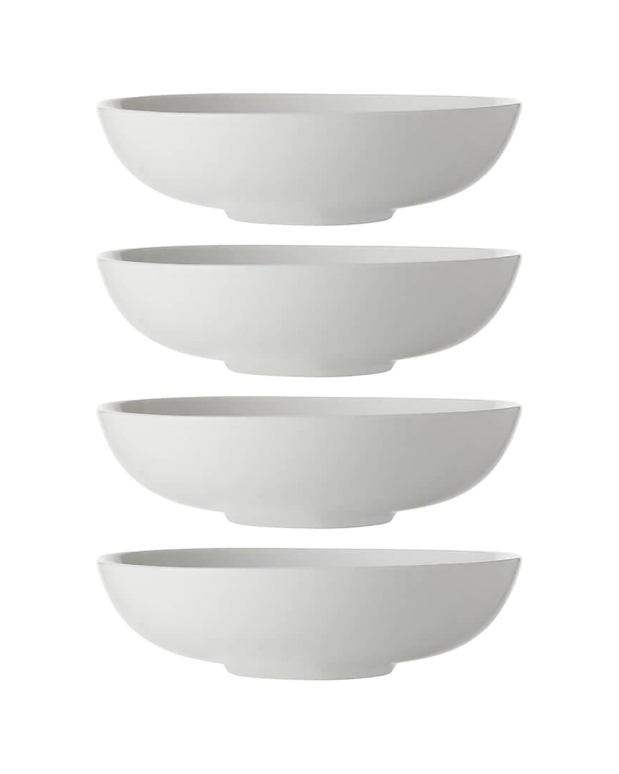 1 Maxwell & Williams 4x Basics Coupe Bowl Shallow 18.5cm Quality Porcelain Dinnerware Set - White, 1 of 2