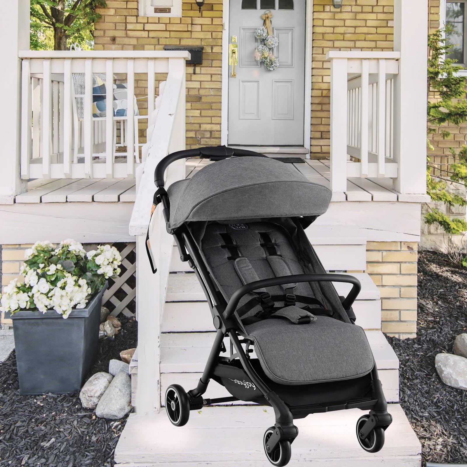 2 Costway Portable Stroller Adjustable Baby Pram Pushchair, 2 of 6