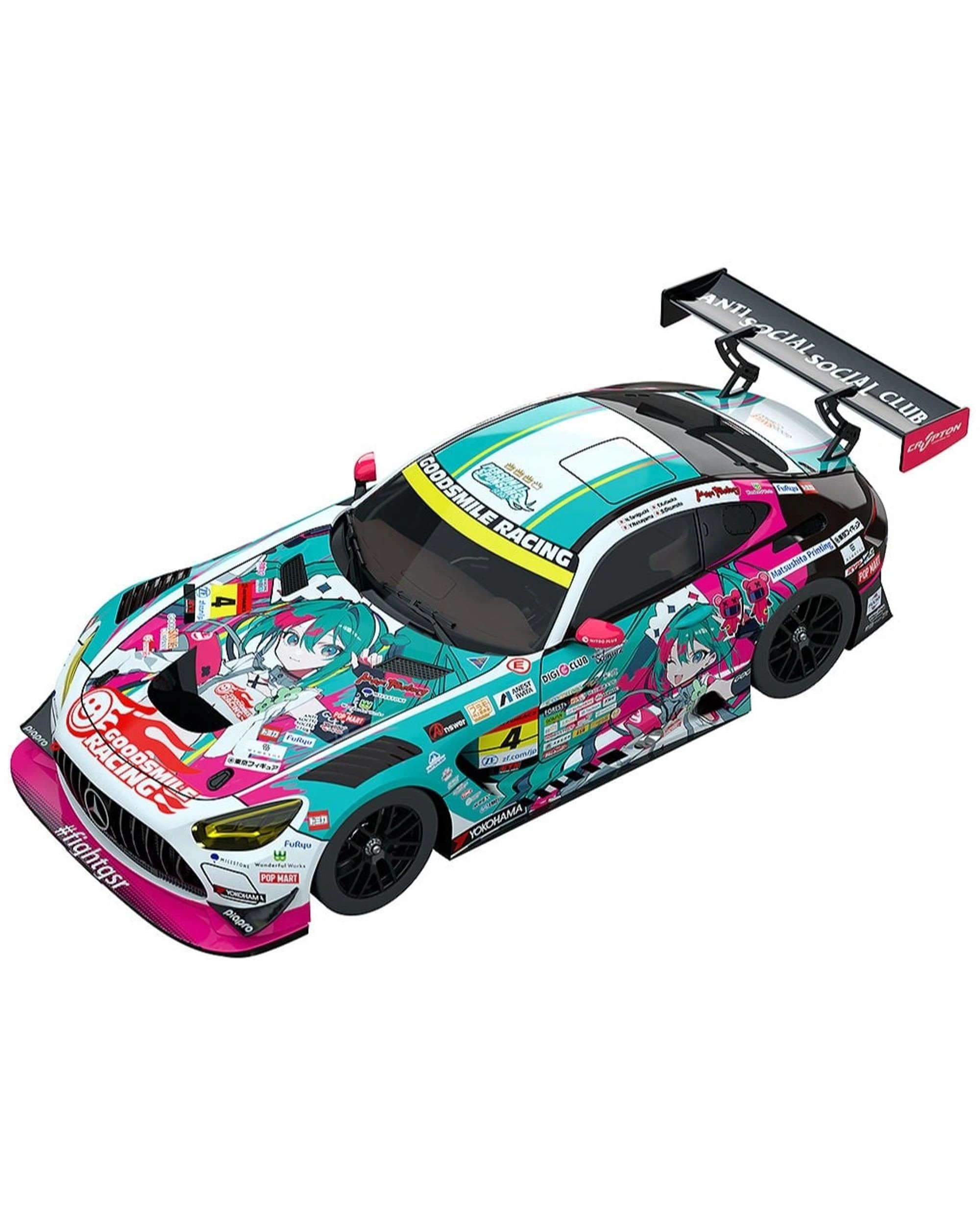 1 Hatsune Miku GT Project Good Smile Hatsune Miku AMG 2025 Presentation Version 1/64 Scale Car Figure, 1 of 4