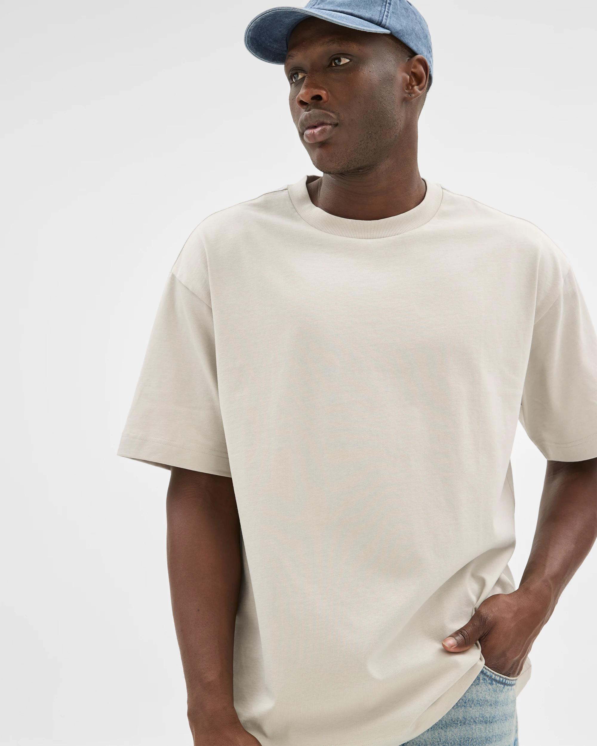 1 Commons Australian Cotton Oversized Heavy Core T-Shirt QUIET GREY, 1 of 6