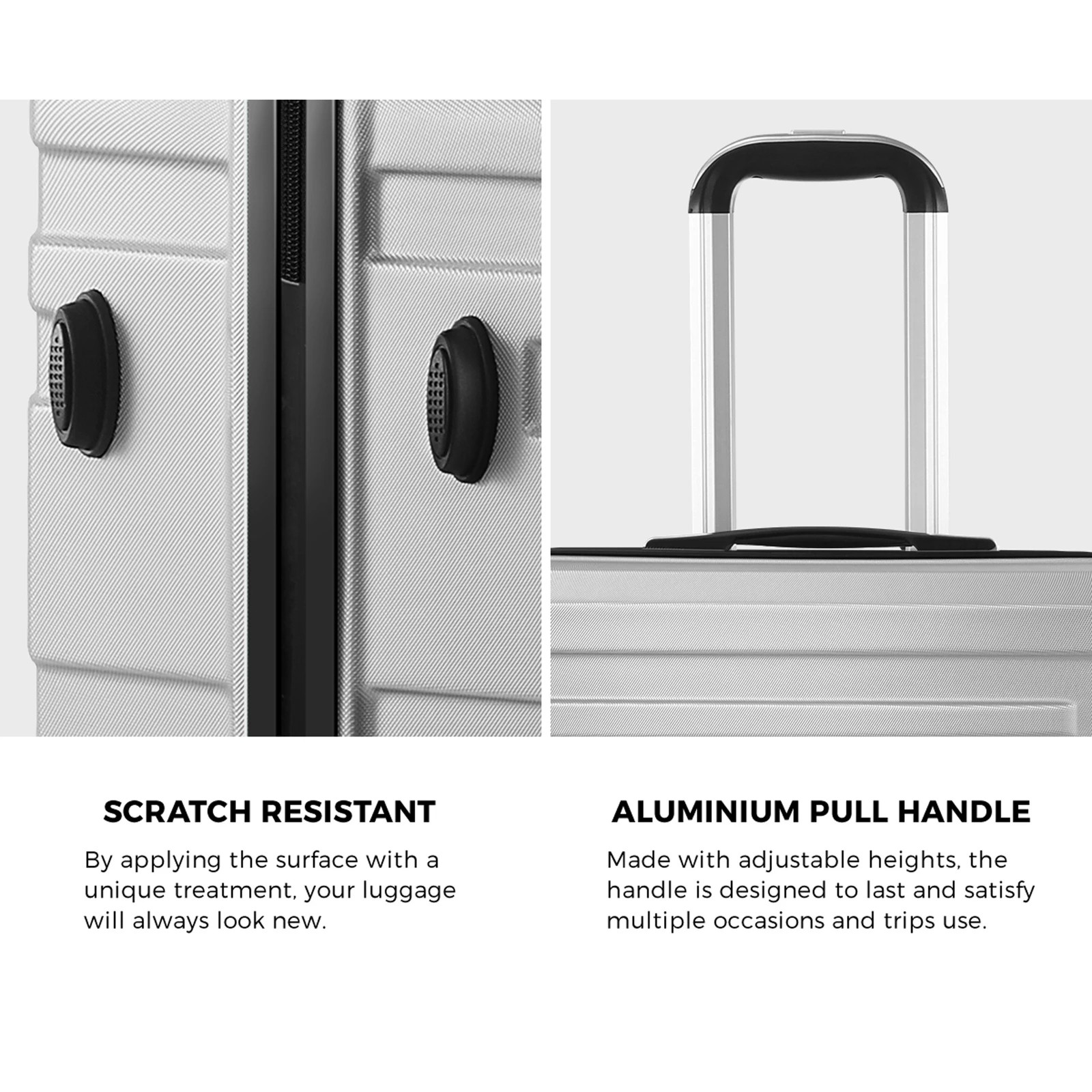 4 Mazam 28" Luggage Suitcase Travel TSA Lock Storage Hard Shell Case - Silver, 4 of 9