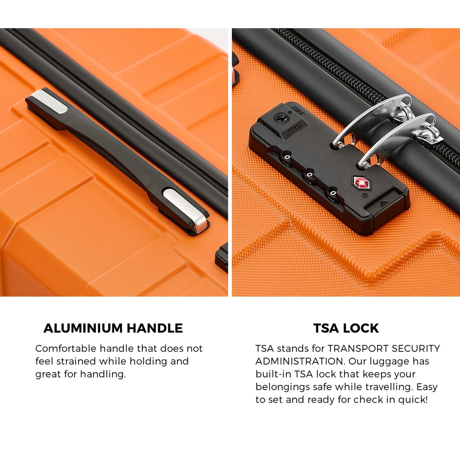 6 Mazam 28" Luggage Suitcase Travel TSA Lock Storage Hard Shell Case - Orange, 6 of 10