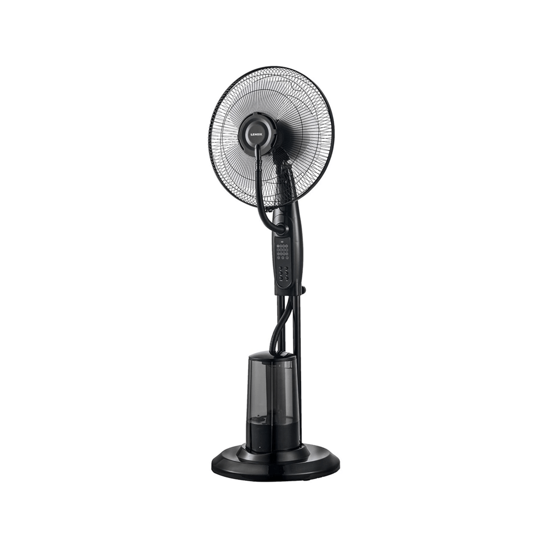 1 Lenoxx 40cm Home Standing Pedestal Air Cooling Fan W/misting Water Spray - Black, 1 of 5
