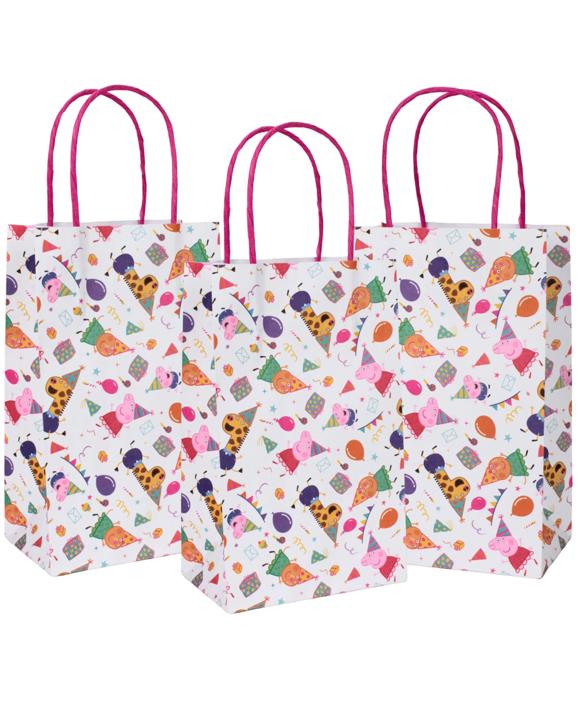 Anagram Peppa Pig Party Paper Gift Bags Pack of 8 - Multi