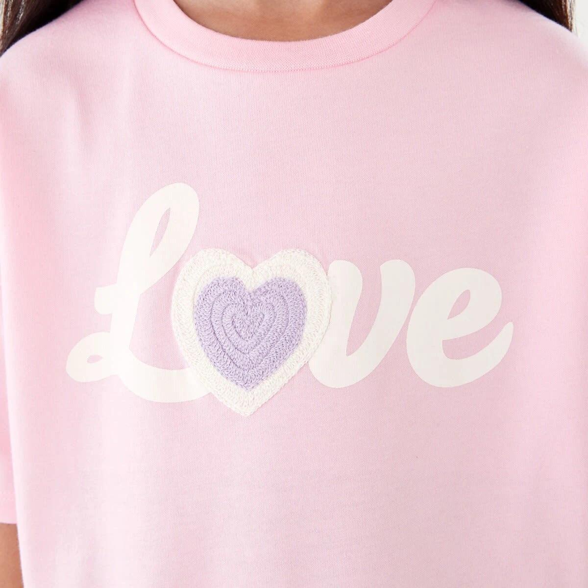 4 Short Sleeve Oversized Applique T-shirt Love, 4 of 8