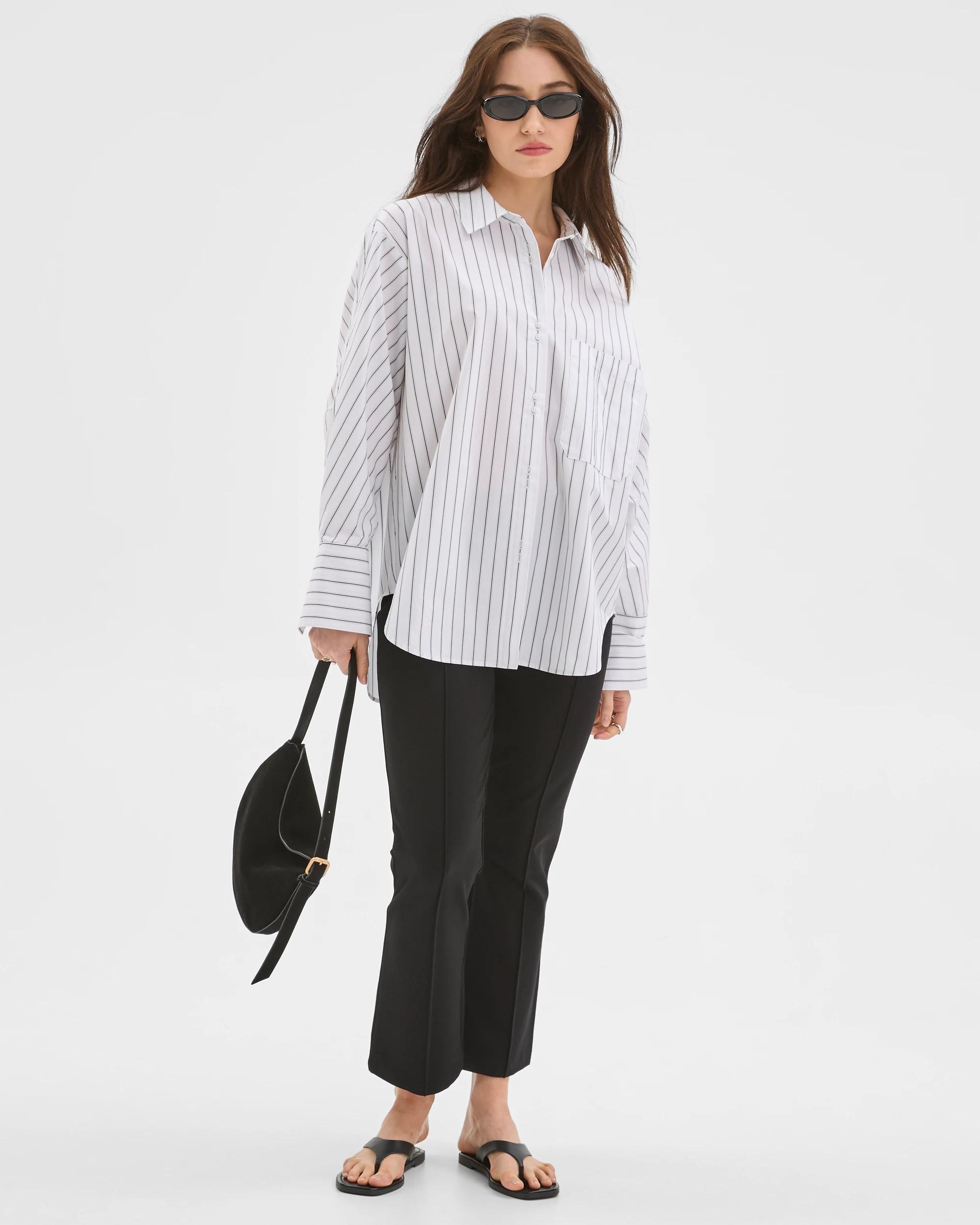 3 Lily Loves Kick Flare Ponte Pants TRUE BLACK, 3 of 6