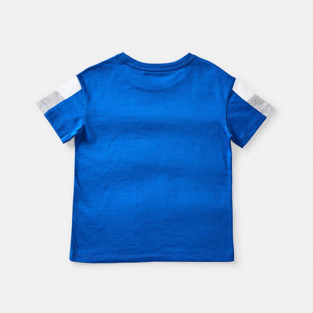 8 Sleeve Panel T-shirt Ntcl Blue, 8 of 8