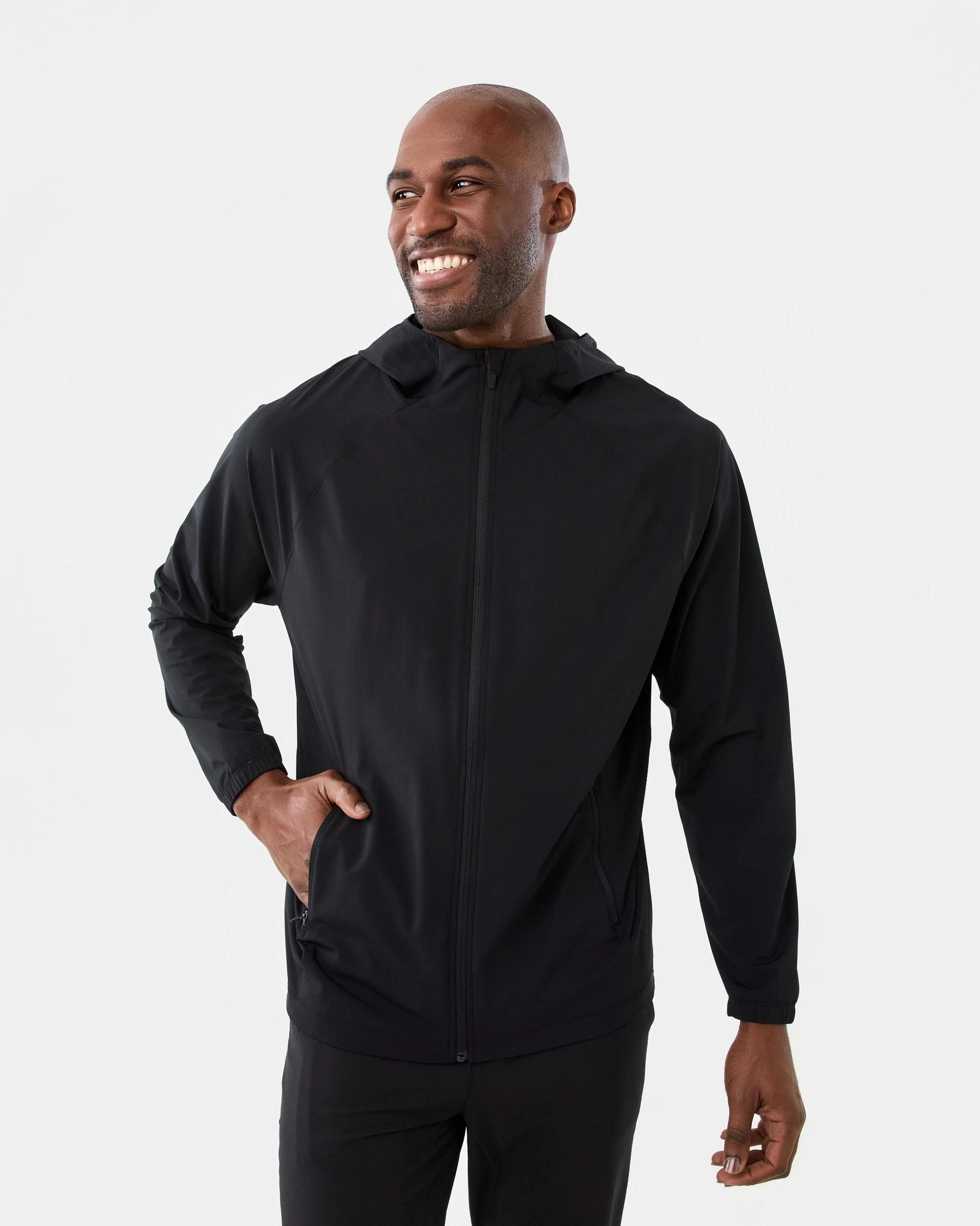2 Active Mens Everyday Lightweight Jacket Black, 2 of 8