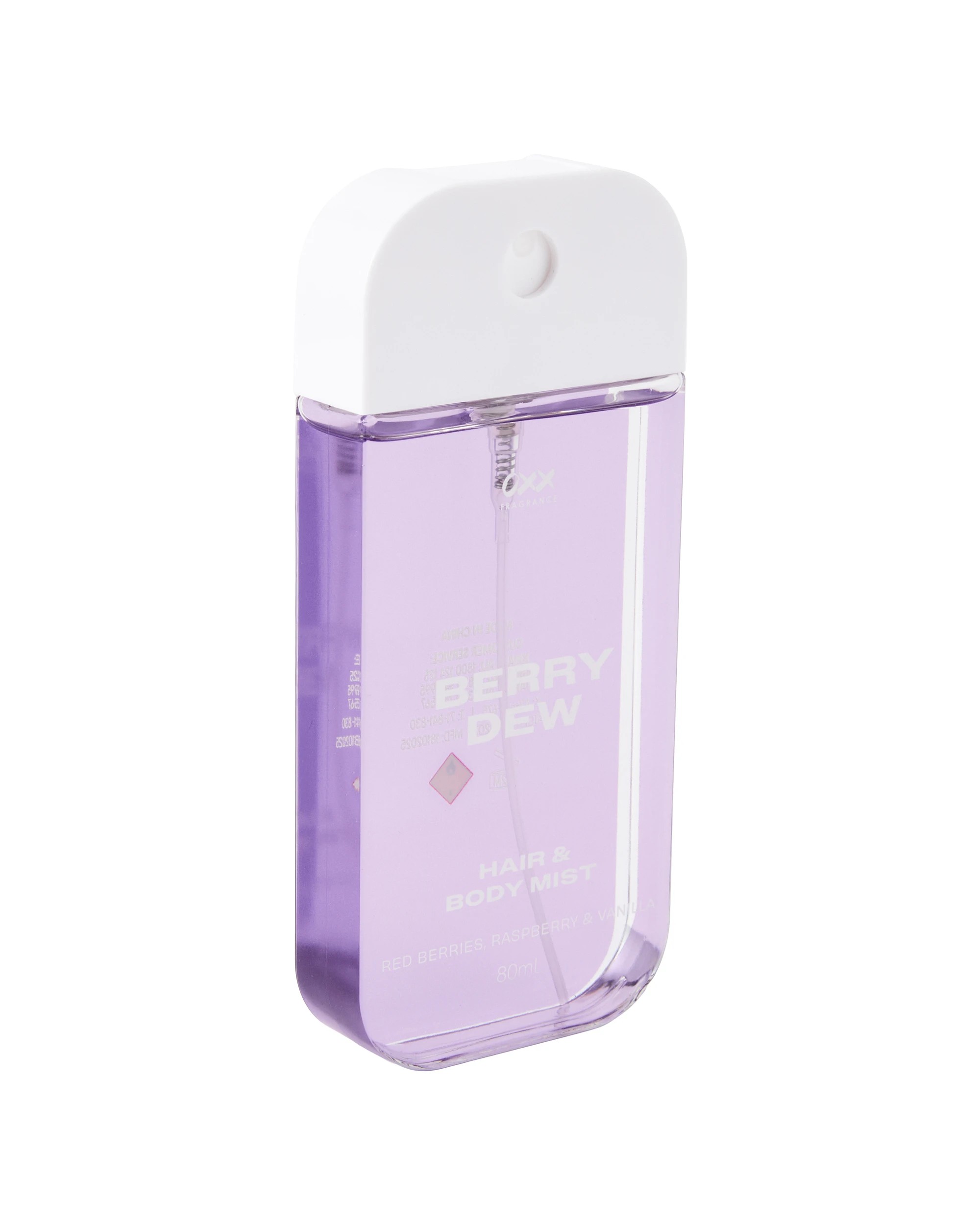 3 OXX Fragrance Berry Dew Hair and Body Mist 80ml - Red Berries, Raspberry and Vanilla Scented, 3 of 6