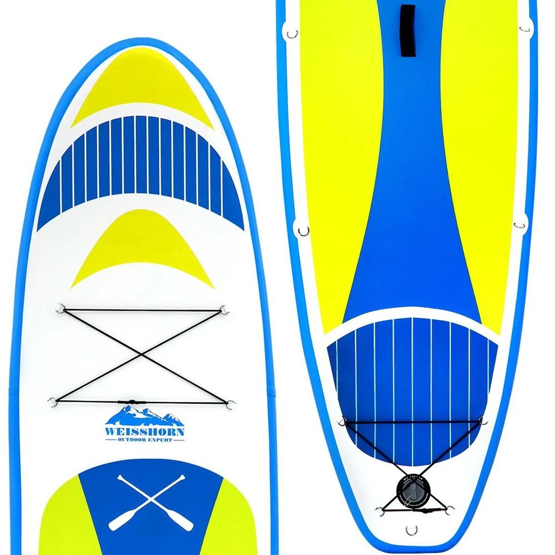 4 Weisshorn Stand Up Paddle Board 11ft Inflatable SUP Surfboard Paddleboard Kayak Surf - Yellow, 4 of 4