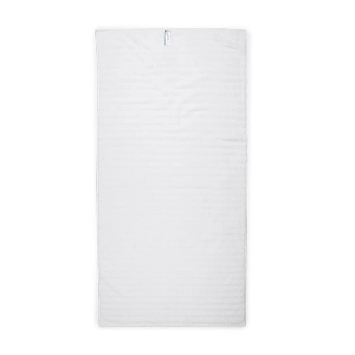 5 Thick Ribbed Australian Cotton Bath Sheet - White, 5 of 5