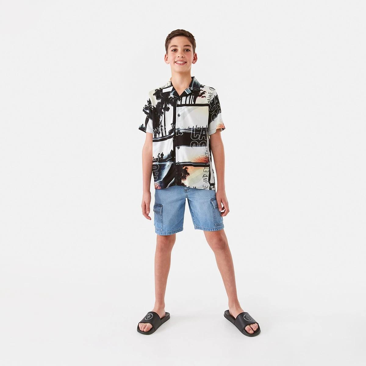 6 Short Sleeve Resort Shirt Wht Plmskt, 6 of 9
