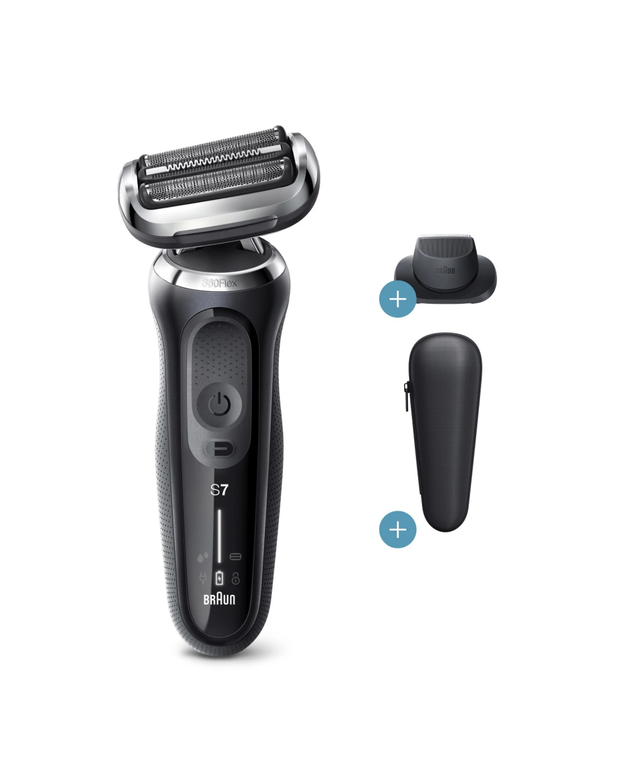 2 Braun Series 7 Wet & Dry Shaver w/ Precision Trimmer Head 71-N1200s - Black, 2 of 3