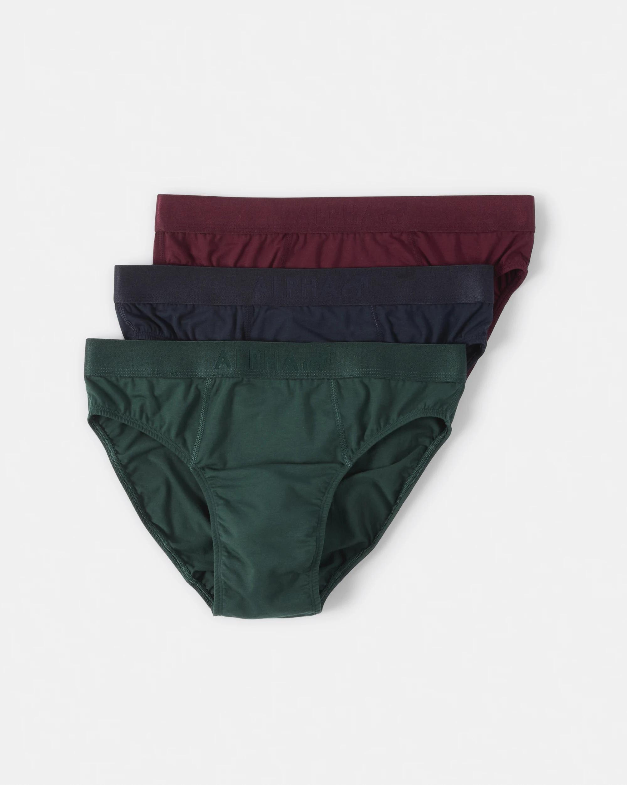 1 3 Pack Cotton Modal Briefs Forest, 1 of 7
