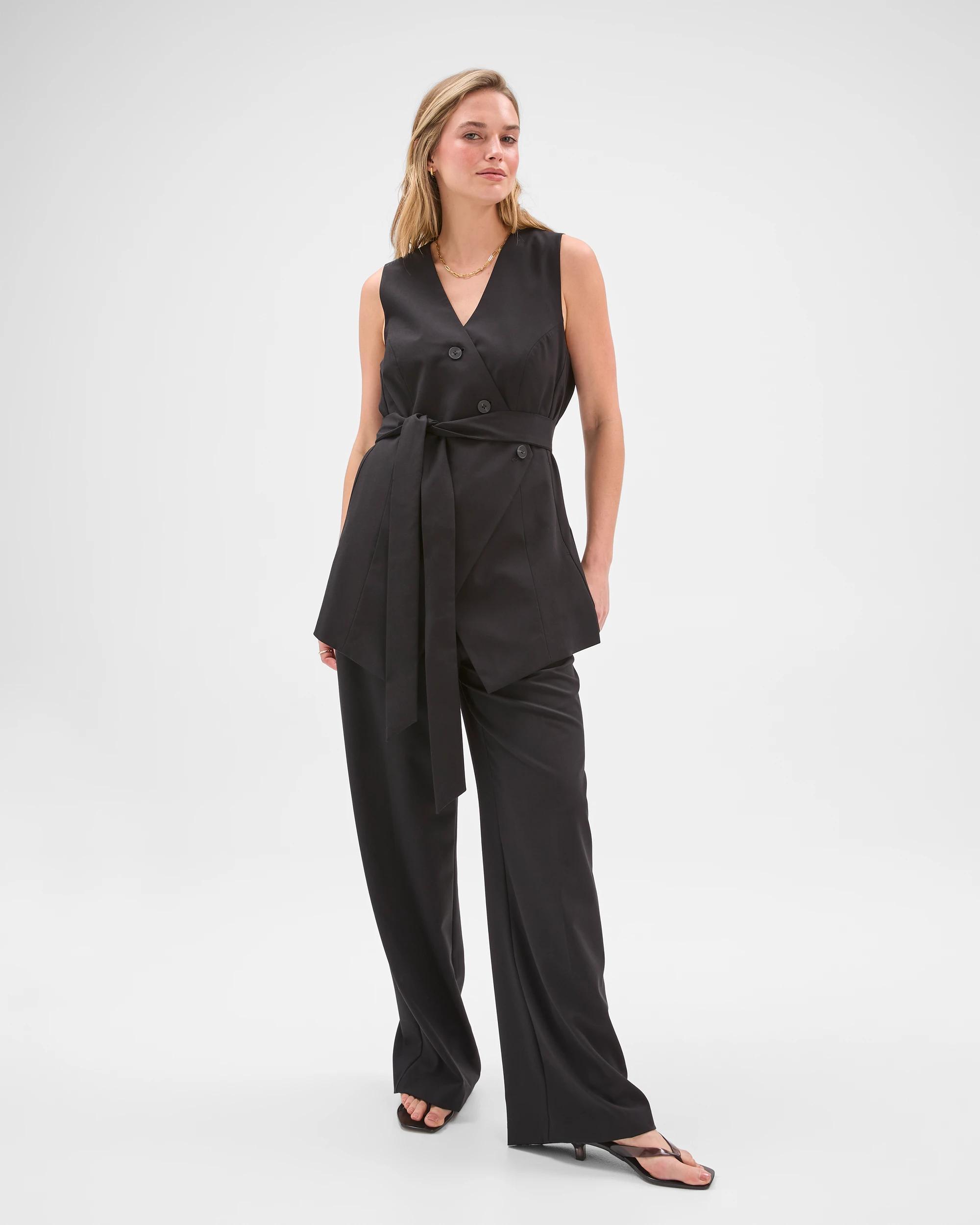 2 Lily Loves Asymmetric Vest BLACK, 2 of 7