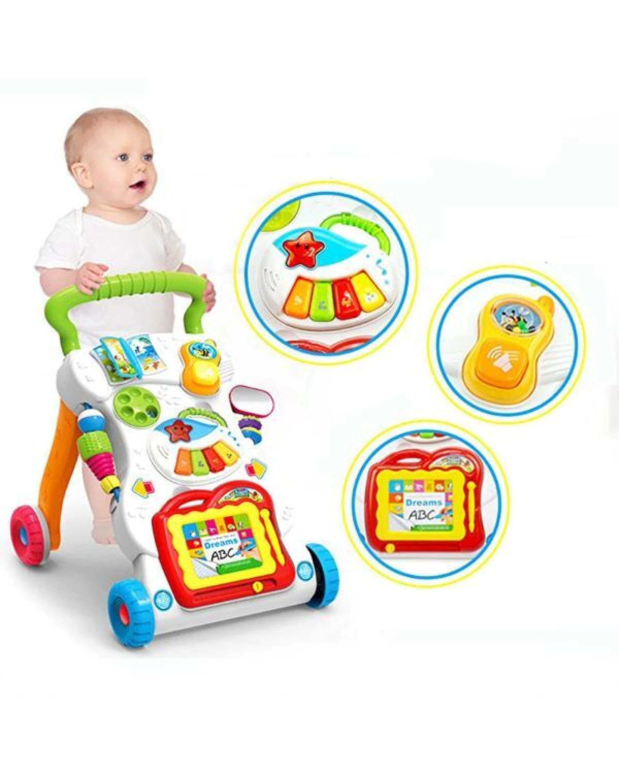 1 BR Toys Baby Push Walker Activity Centre with Music and Balance Features, 1 of 4