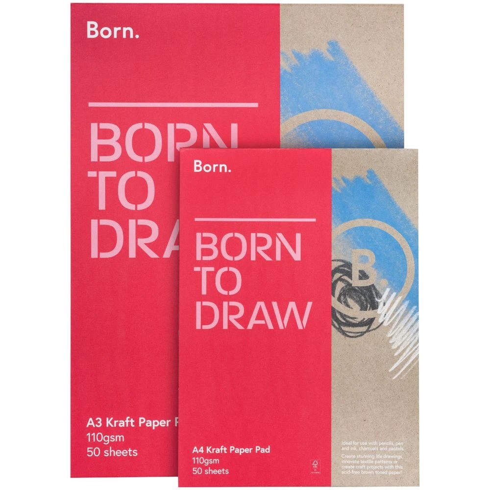 2 Born A3 Kraft Pad 110gsm 50 Sheets, 2 of 4