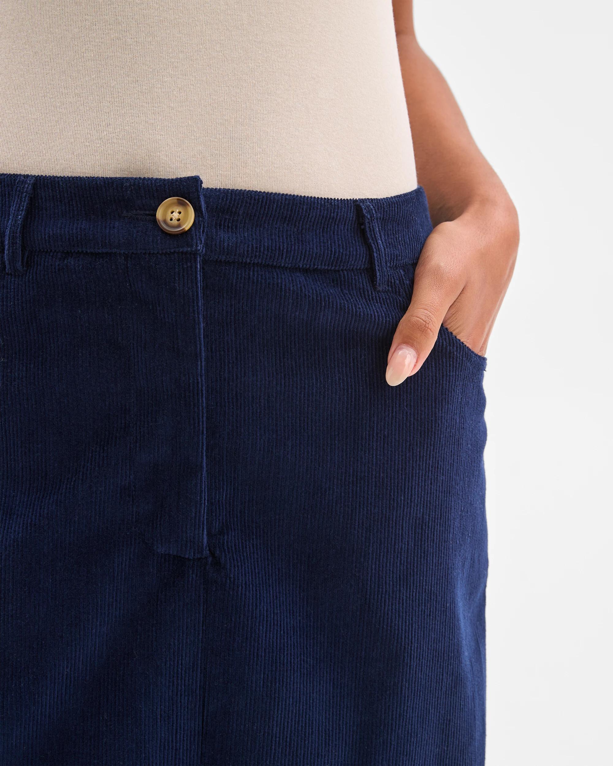 5 Target Woman Corduroy Maxi Skirt NAVY BLAZER, 5 of 6